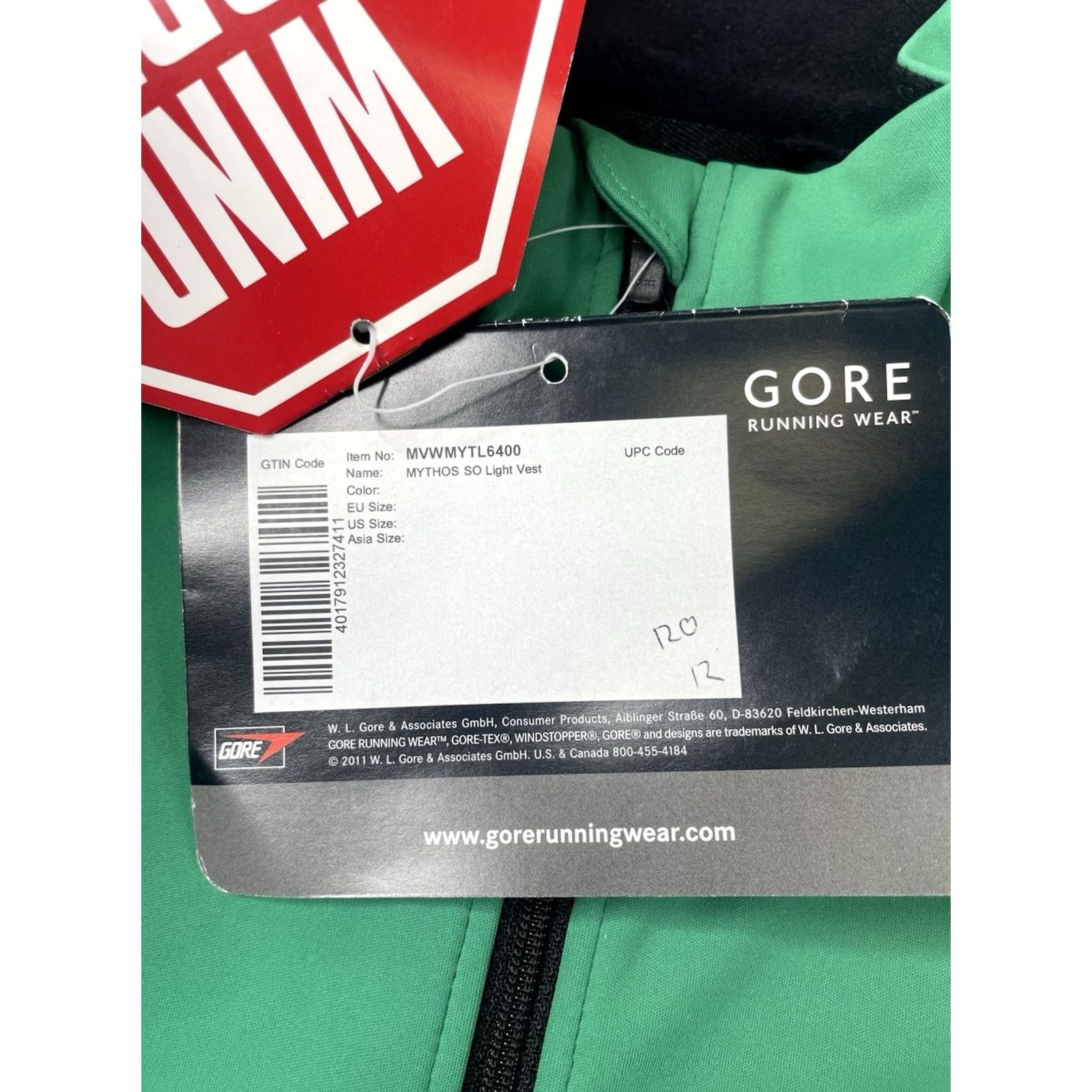 GOREWEAR Gore wear Windstopper Gilet Mythos Vest L Green Softshell Vest Mens Size US L / EU 52-54 / 3 - 4 Thumbnail