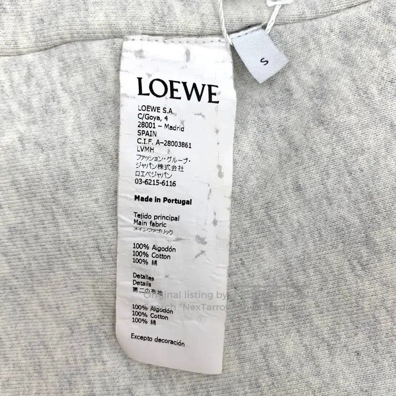 Loewe Loewe Gray logo embroidered cotton round neck long-sleeved Size S / US 4 / IT 40 - 6 Thumbnail