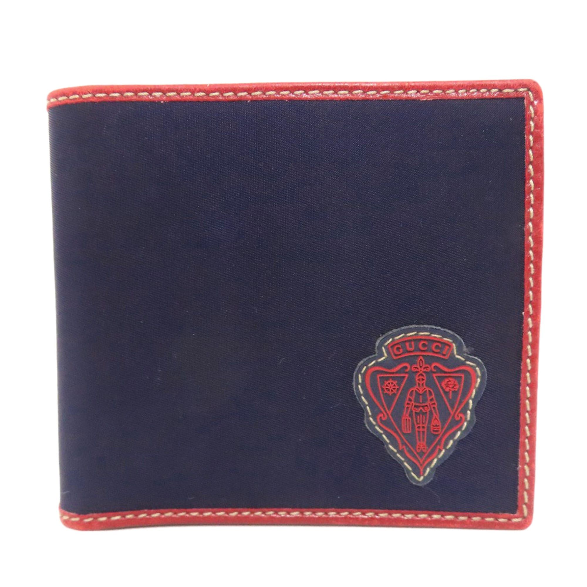 Gucci Gucci 190415 Logo Bi-fold Wallet Nylon Women's GUCCI Size ONE SIZE - 1 Thumbnail