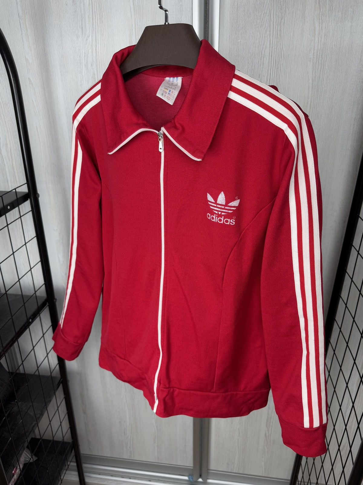 Adidas Adidas Originals Vintage 80s Red Track Suit Jacket Pants Size US L / EU 52-54 / 3 - 16 Thumbnail