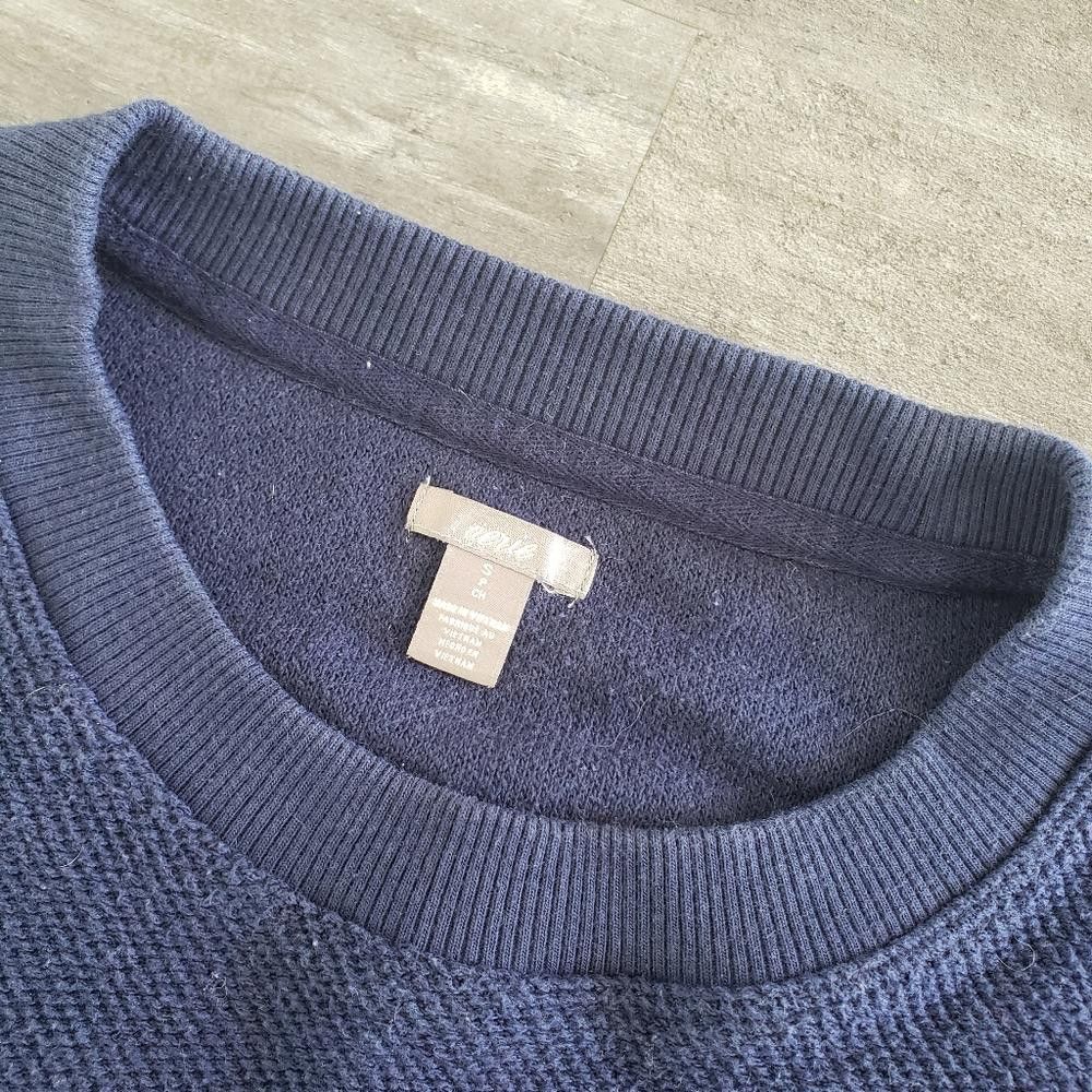 Designer Navy Textured Aerie Sweater Long Sleeve Size S / US 4 / IT 40 - 3 Thumbnail