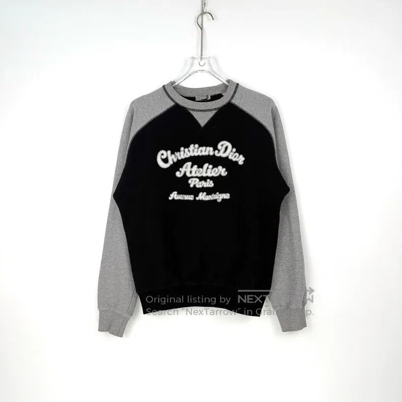 Dior Dior Black and grey embroidered logo sweatshirt Size US XS / EU 42 / 0 - 3 Thumbnail