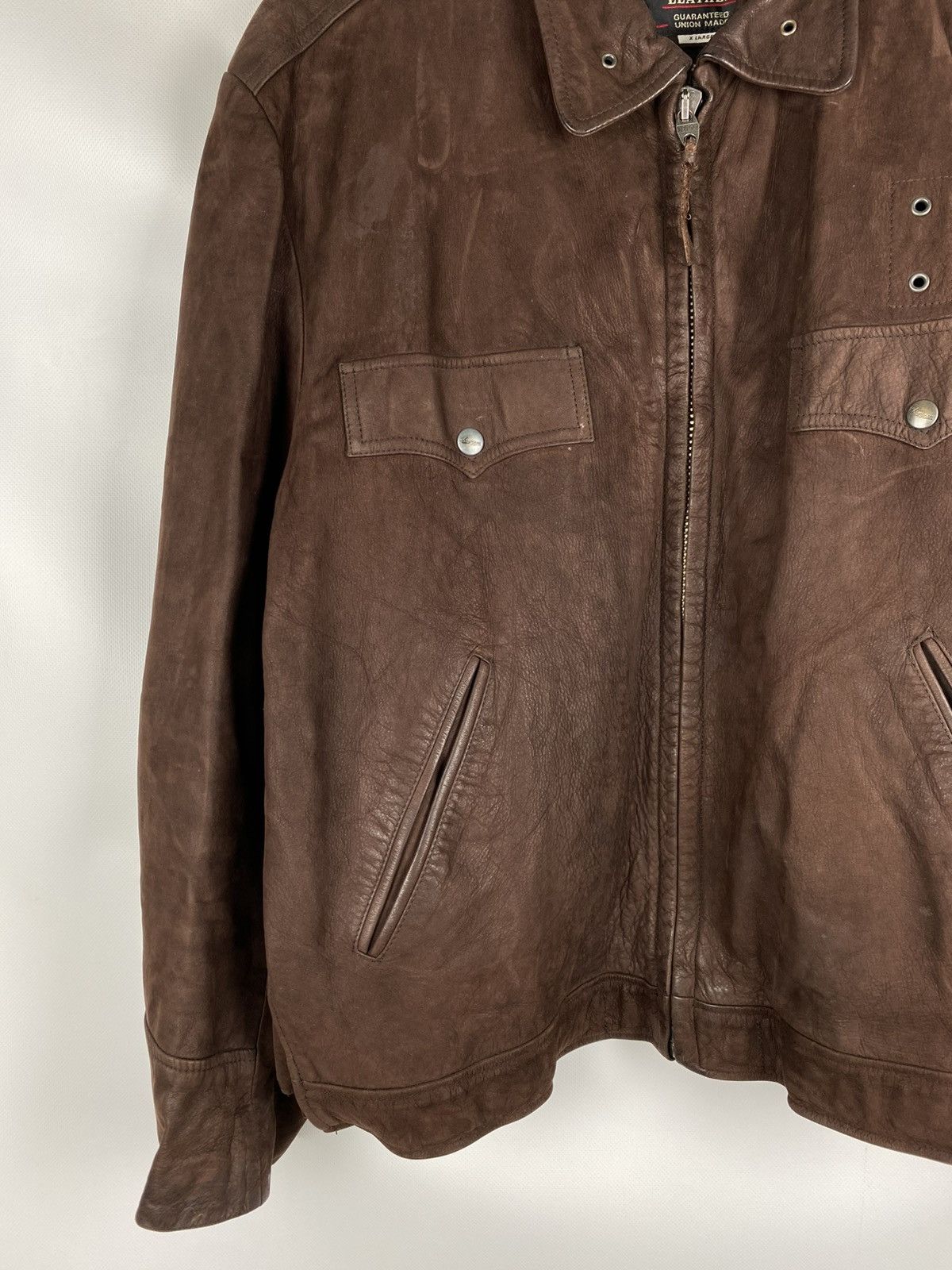 Chevignon Chevignon vintage men’s leather western style bomber jacket Size US XL / EU 56 / 4 - 5 Thumbnail