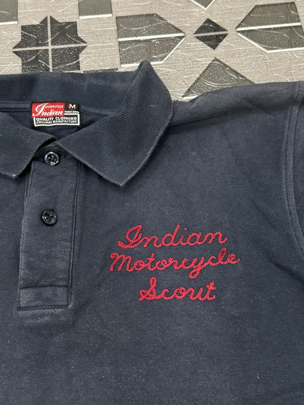 Indian Motorcycle 2000's Indian Motocycle " Adams Repair Service " Polo Shirt Size US XS / EU 42 / 0 - 4 Thumbnail