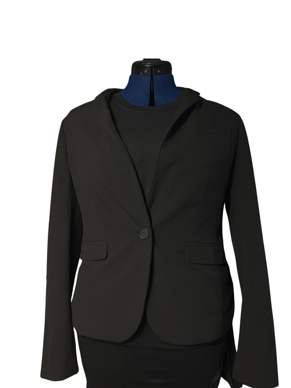 Ann Taylor Ann Taylor Black Blazer Size 0 Stretch Career Jacket Size XXS / US 00 / IT 34 - 2 Thumbnail