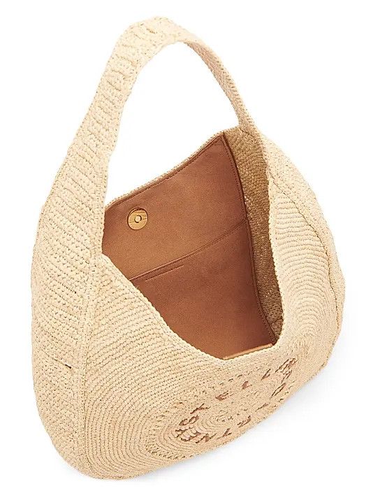 Stella McCartney os11x0326 Size: OS / Small Crochet Rafia Logo Hobo Bag Size ONE SIZE - 4 Thumbnail