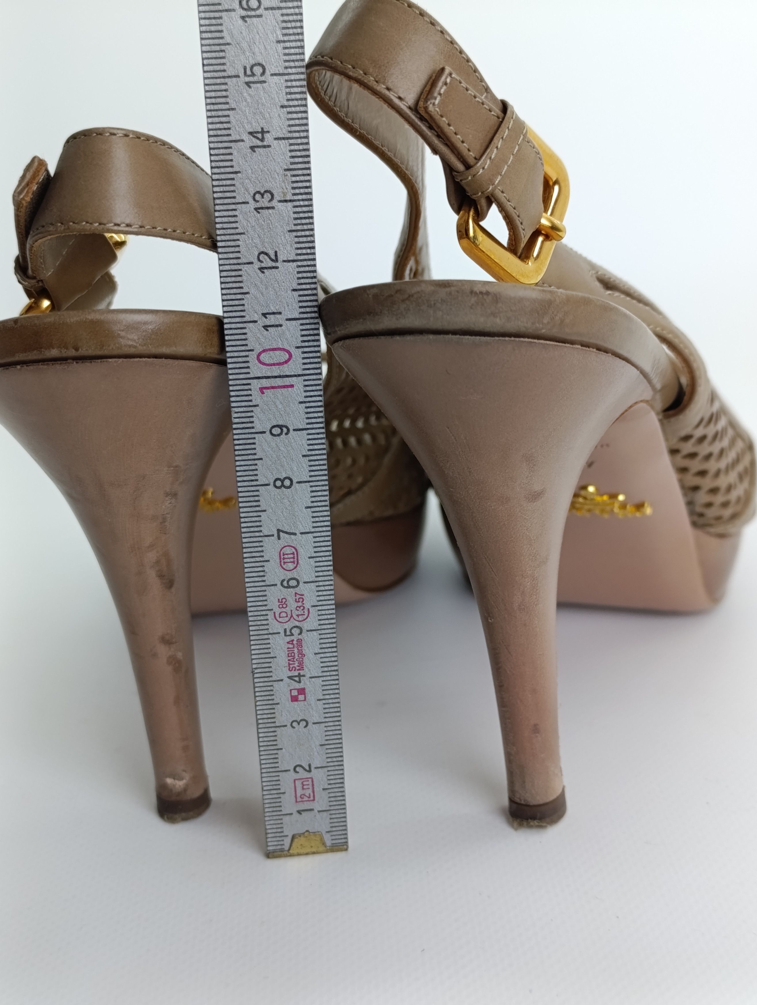 Prada PRADA TORTILLA LEATHER LASER CUT SLINGBACK SANDALS Size US 10.5 / IT 40.5 - 19 Thumbnail
