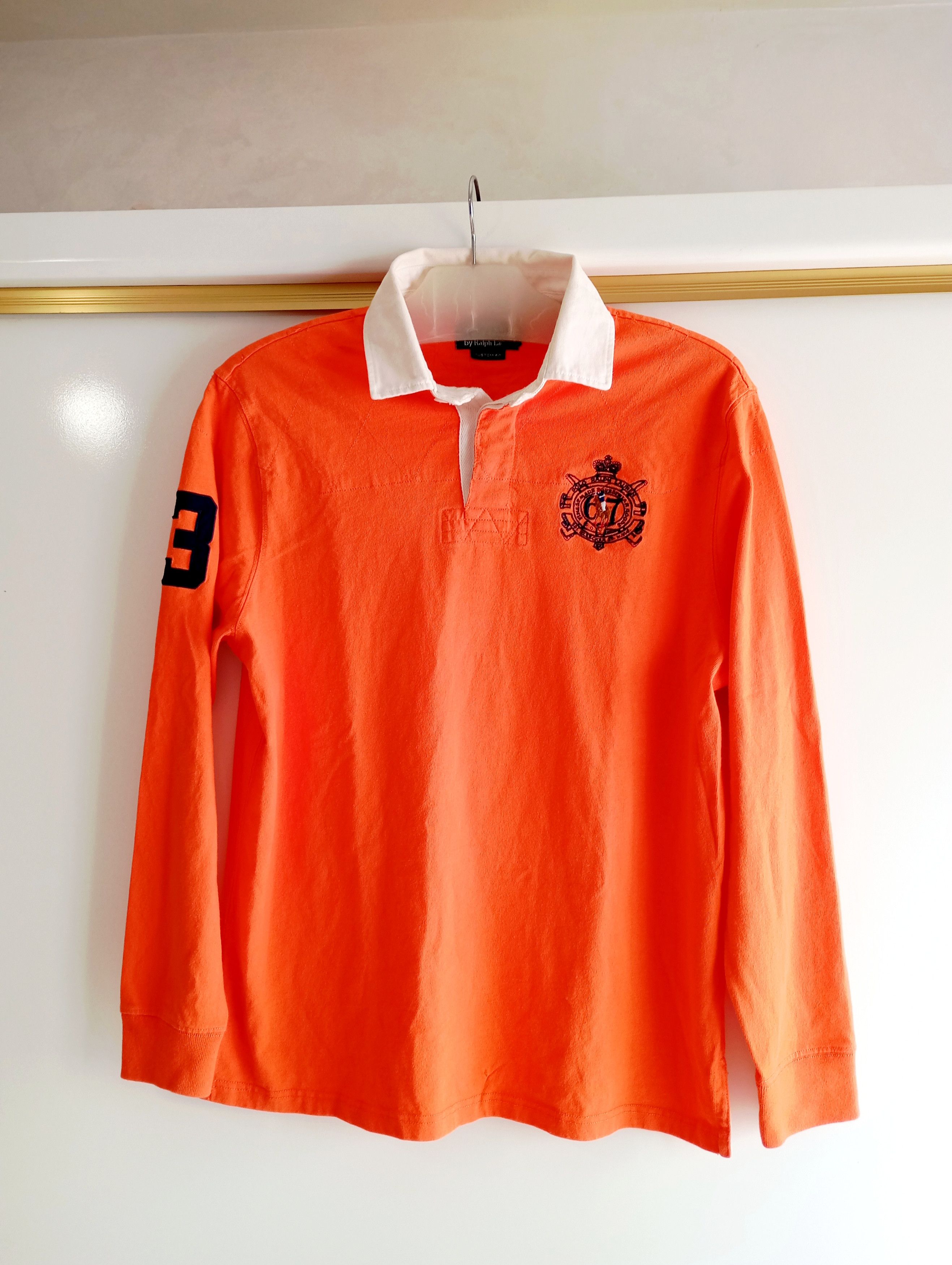 Polo Ralph Lauren Polo Ralph Lauren #3 Rugby Shirt Custom Fit Size L Size US L / EU 52-54 / 3 - 1 Thumbnail