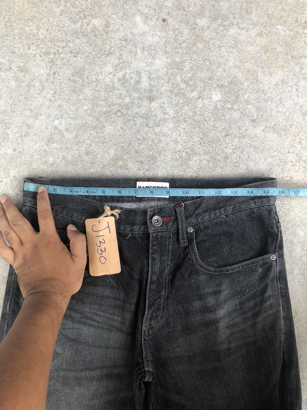 If Six Was Nine Japanese Barcedos Flared Jeans Bootcut Distressed Jeans Size US 31 - 19 Thumbnail