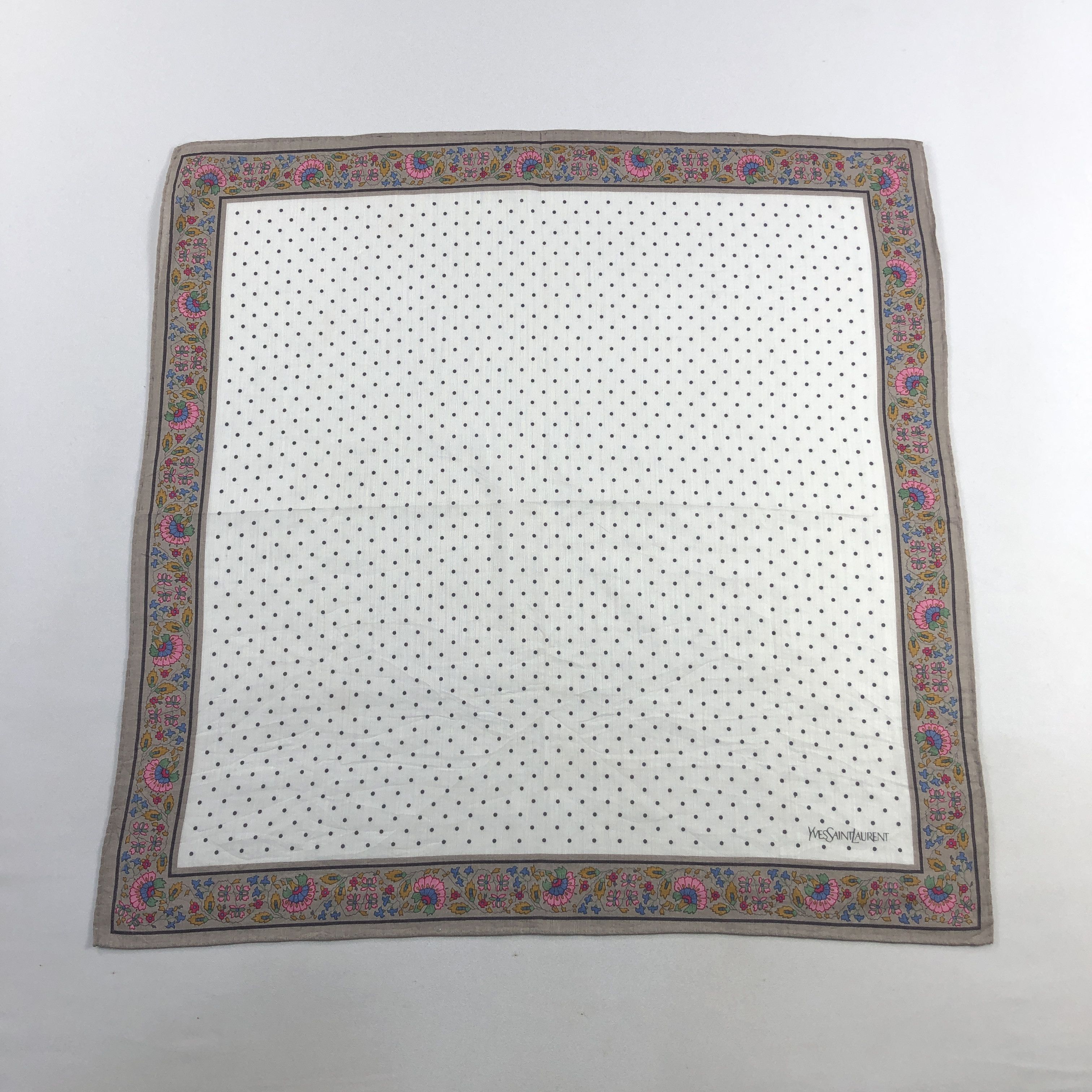 Vintage × Yves Saint Laurent YSL Handkerchief Neckerchief Bandana H2593 Size ONE SIZE - 1 Thumbnail