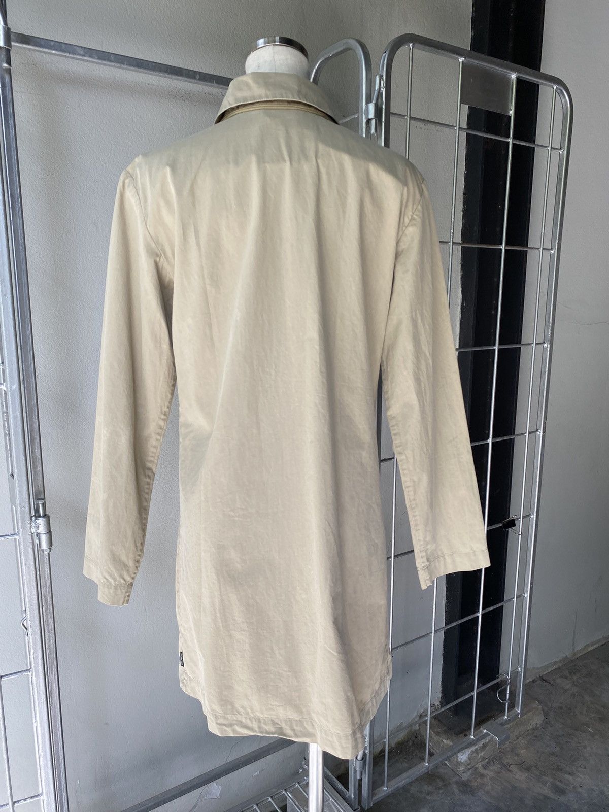 Moncler MONCLER Beige Button-Up Long Coat with Pockets Size ONE SIZE - 10 Thumbnail
