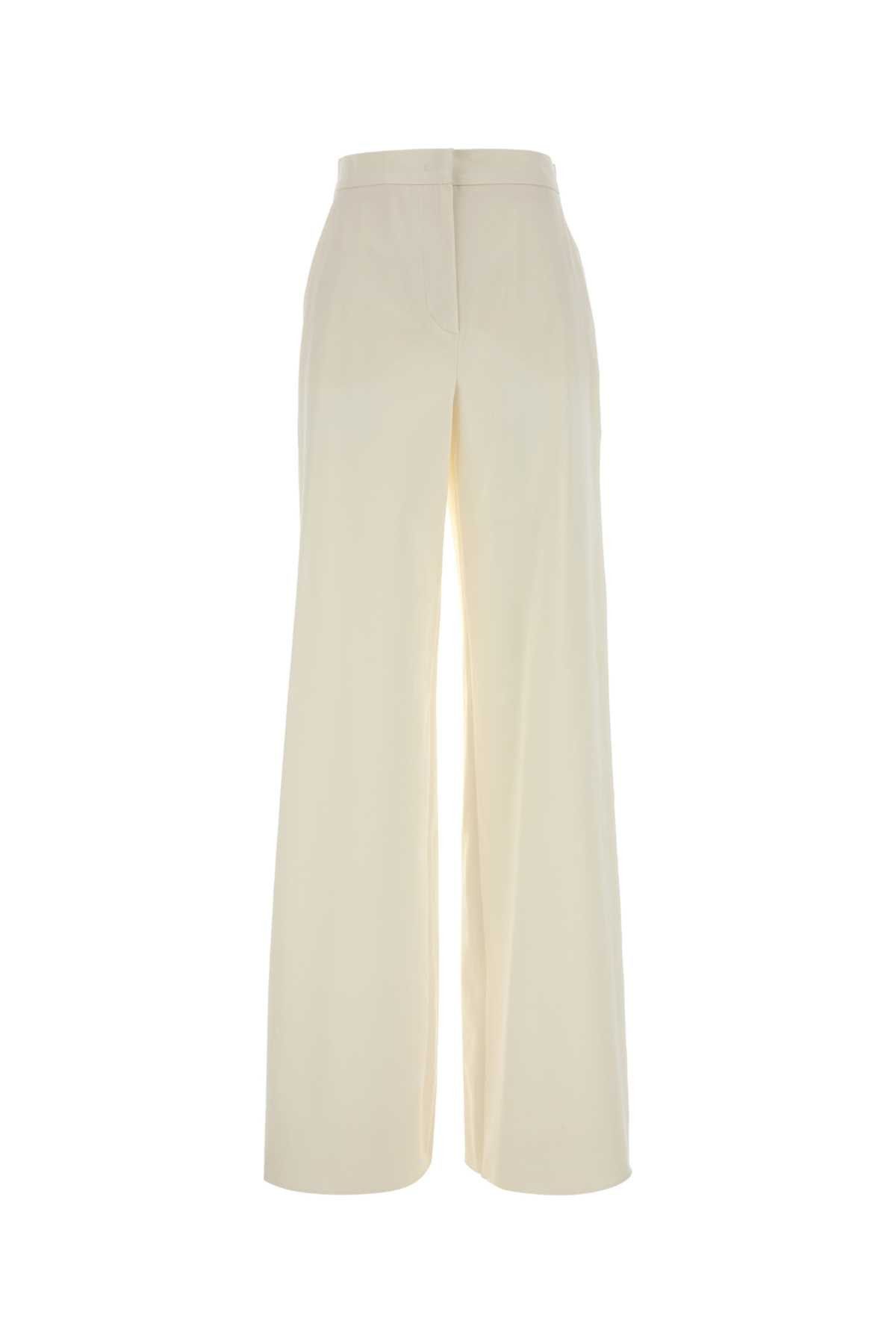 Max Mara White Stretch Cotton Dentice Wide-Leg Pant Size 27" / US 4 / IT 40 - 1 Thumbnail