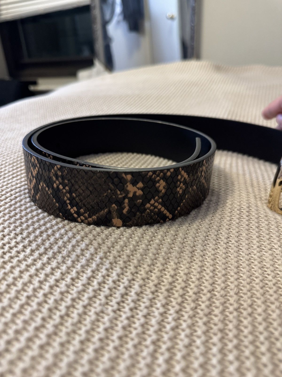 Mutimer Mutimer Snakeskin Belt in L/XL Size ONE SIZE - 3 Thumbnail