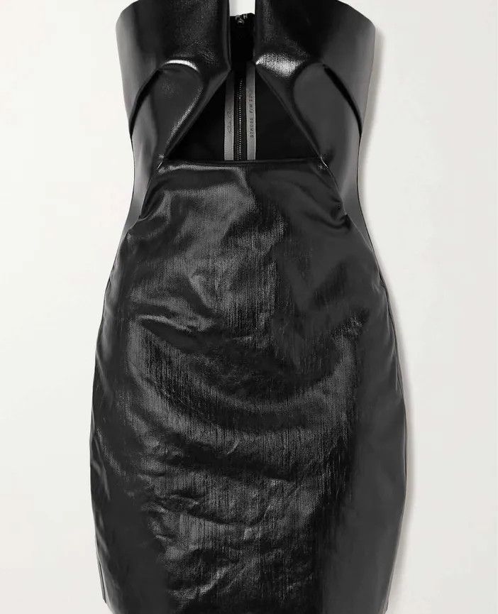 Rick Owens o1y0126 Denim Mini Dress in Black Size M / US 6-8 / IT 42-44 - 1 Thumbnail