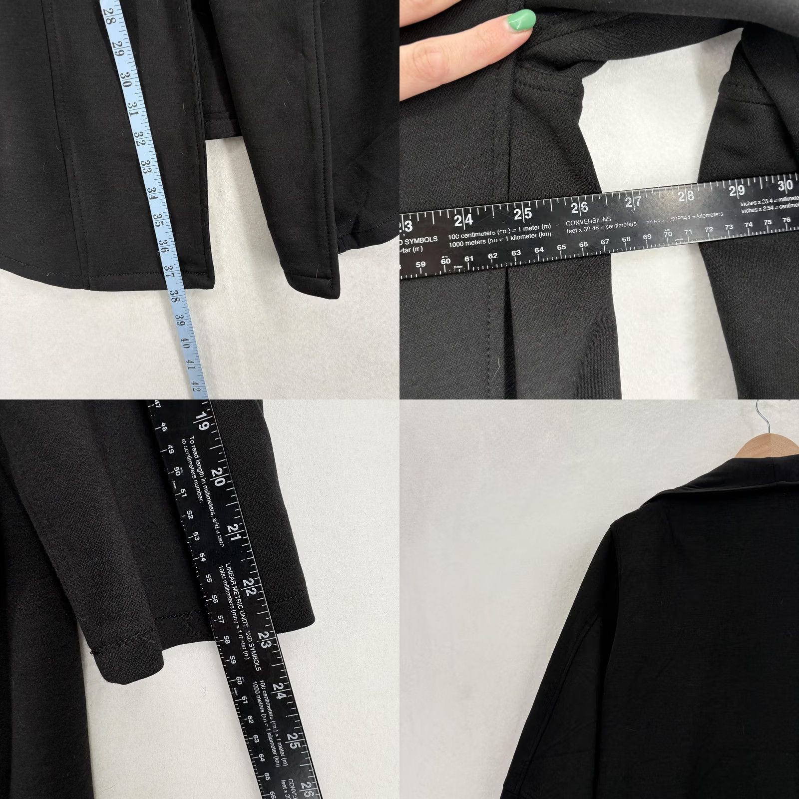 Vintage Max Studio Coatigan Jacket Womens Plus 2X Black Knit Open Front Pockets NWT Size XXL / US 16-18 / IT 52-54 - 8 Thumbnail