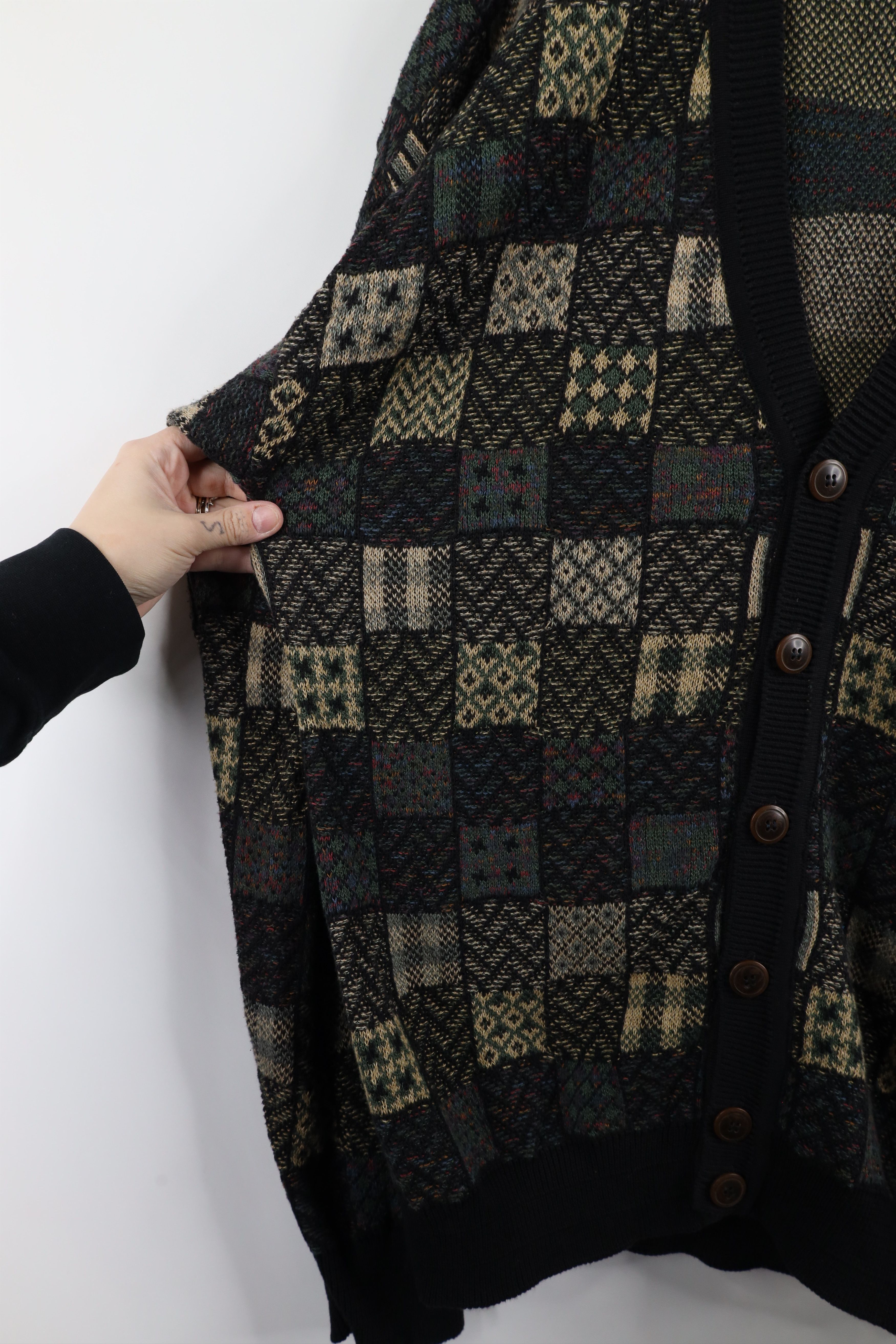 Vintage Vintage 90s Coogi Style Rainbow Knit Cardigan Sweater USA Size US L / EU 52-54 / 3 - 6 Thumbnail