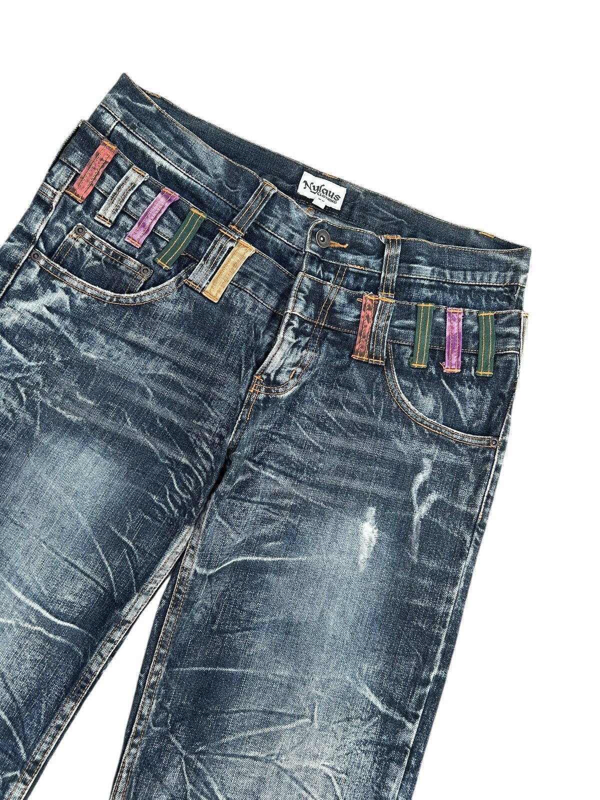 Kapital Nylaus Double Waist Japanese Punk Distressed Denim Jeans Size US 34 / EU 50 - 5 Thumbnail