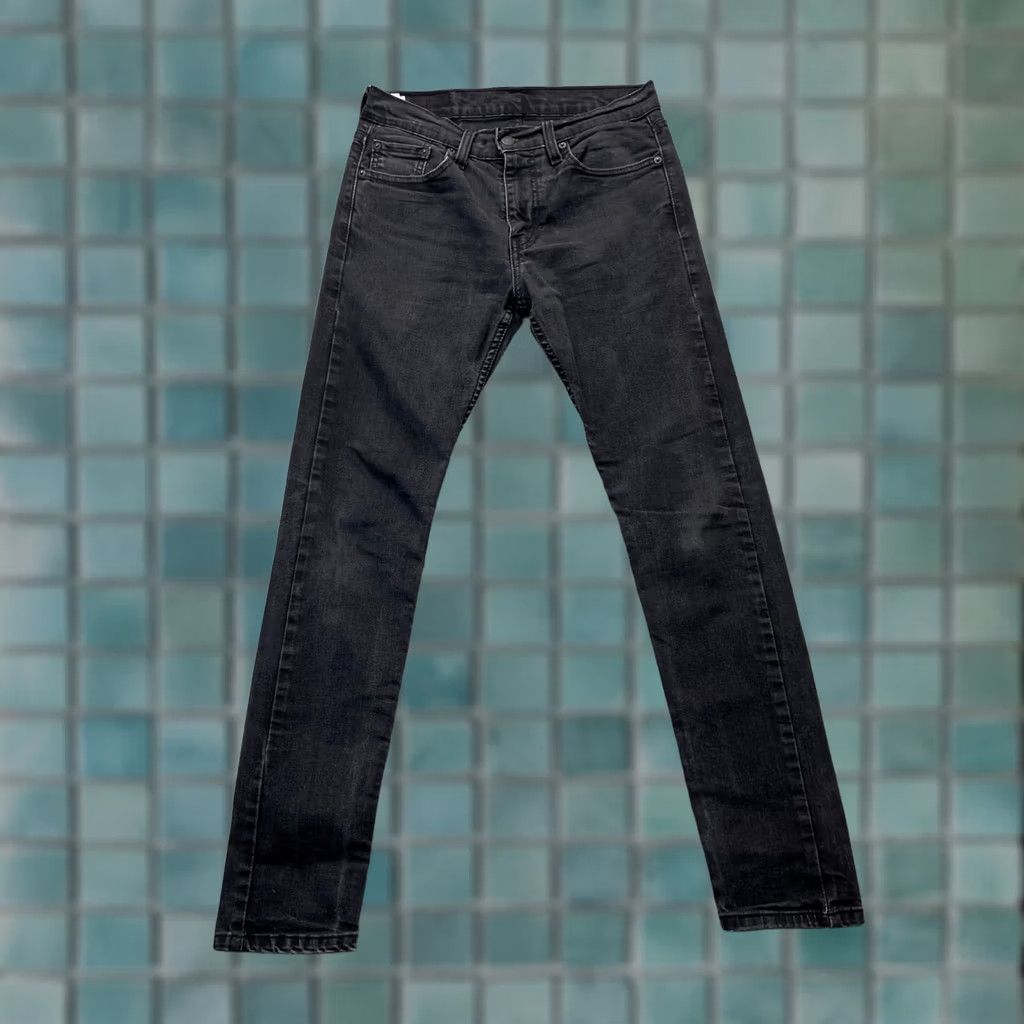 Levi's Levi's Jeans 512 Mens 30x29 Denim Black Skinny Stretch Logo 5-Pocket Regular Fit, Cotton Polyester Denim Jeans Men Size US 30 / EU 46 - 1 Thumbnail