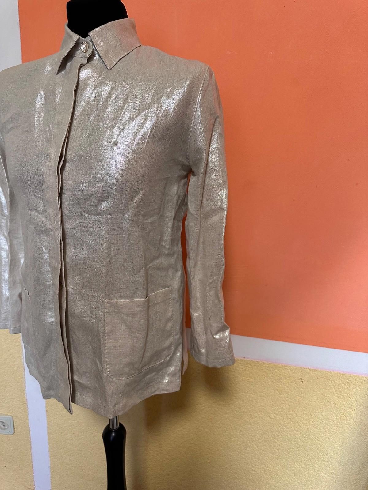 Max Mara Womens Max Mara Linen Jacket Sz IT 42 Size M / US 6-8 / IT 42-44 - 4 Thumbnail