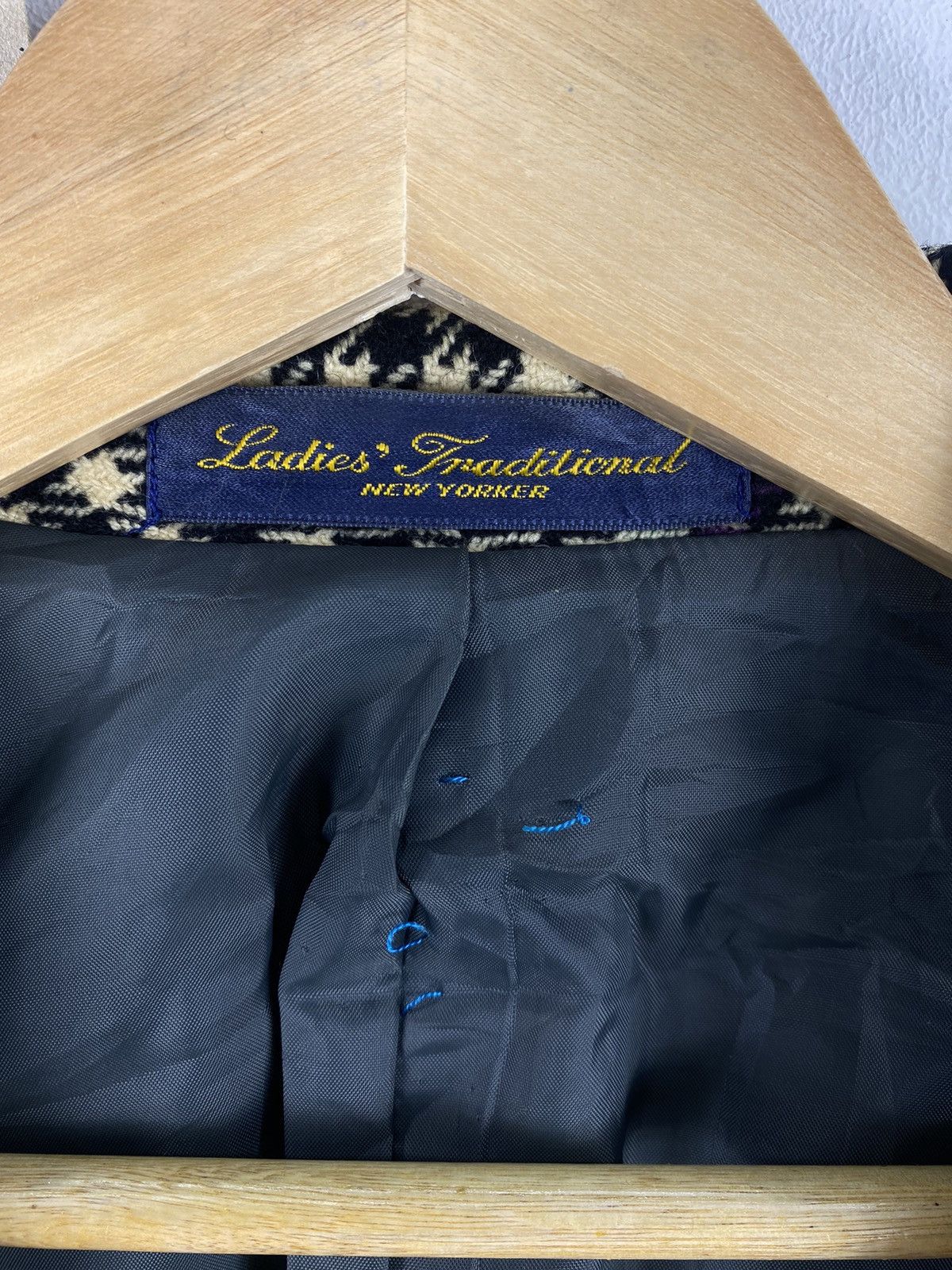 Japanese Brand Vintage 90’s Houndstooth Jacket by Ladies’ Traditional Size XS / US 0-2 / IT 36-38 - 11 Thumbnail
