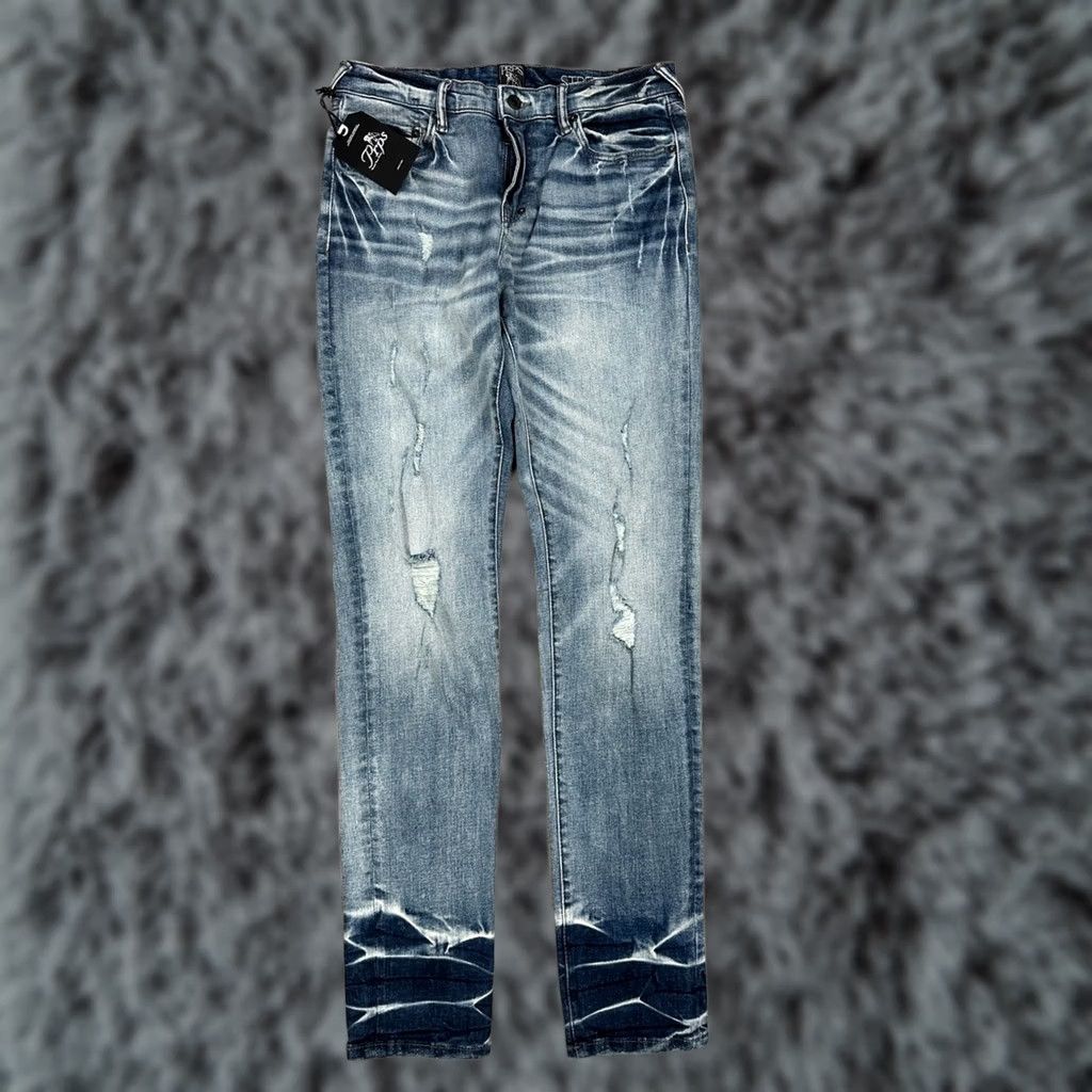 Prps PRPS Le Sabre Slim Tapered Light Wash Jeans 30 Men Regular 34 Inseam Blue 100% Cotton Tapered NWT Size US 30 / EU 46 - 1 Thumbnail