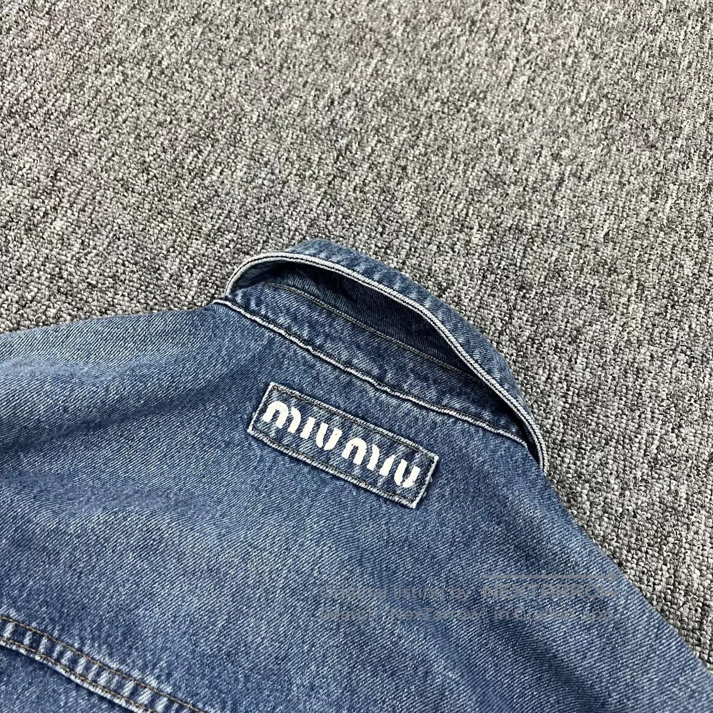 Miu Miu miu miu size 40 Flower Button Medium-to-long denim jacket Size L / US 10 / IT 46 - 5 Thumbnail