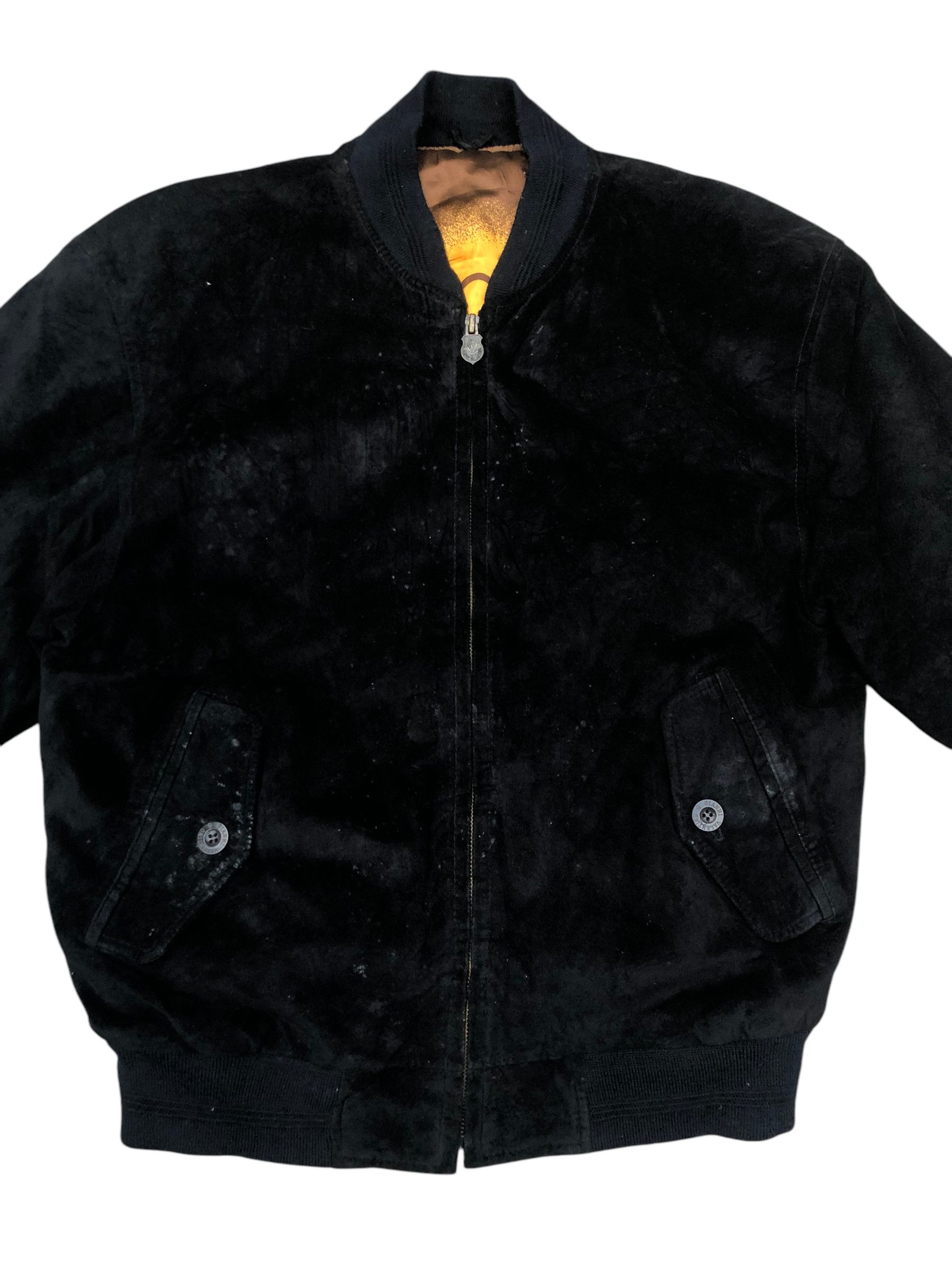 Gianni Valentino × Valentino × Vintage Vintage GIANNI VALENTINO Italy Suede Leather Bomber Jacket Size US L / EU 52-54 / 3 - 5 Thumbnail