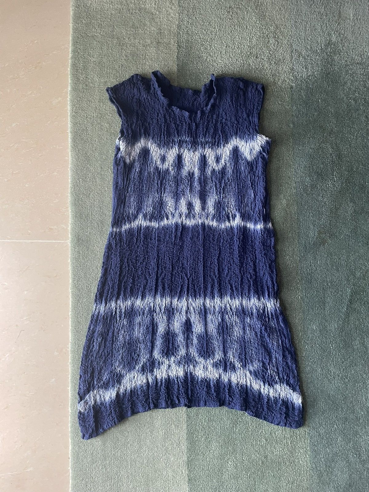 Issey Miyake ISSEY MIYAKE me Tie-dye Cauliflower Sleeveless Dress Indigo Size ONE SIZE - 1 Thumbnail