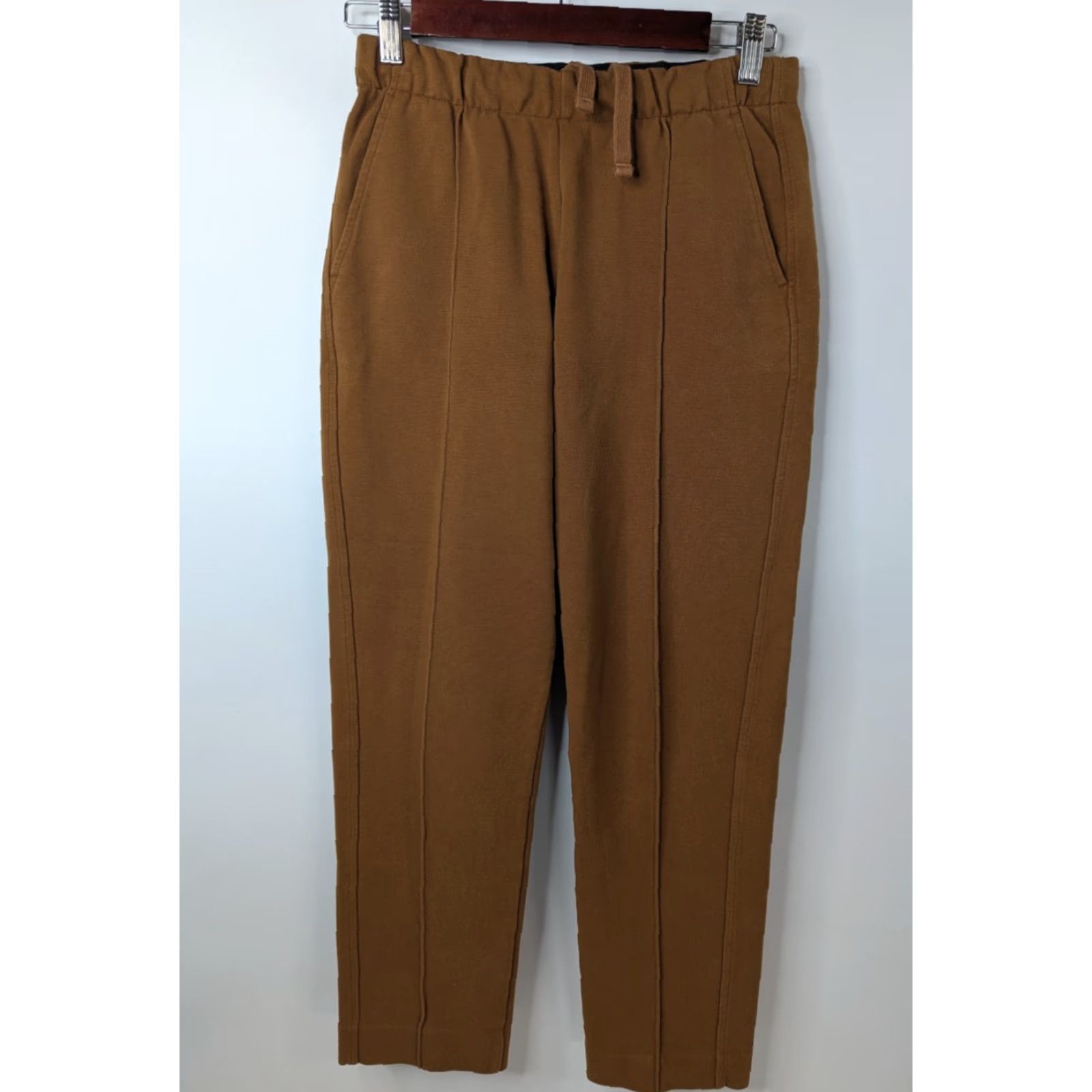 Everlane Everlane The Dream Pant Cotton Modal Stretch Pull-On Drawstring Brown Camel XS Pant Women Pull On Stretch Elastic Waist Ankle Casual 90s? Size 26" / US 2 / IT 38 - 2 Thumbnail