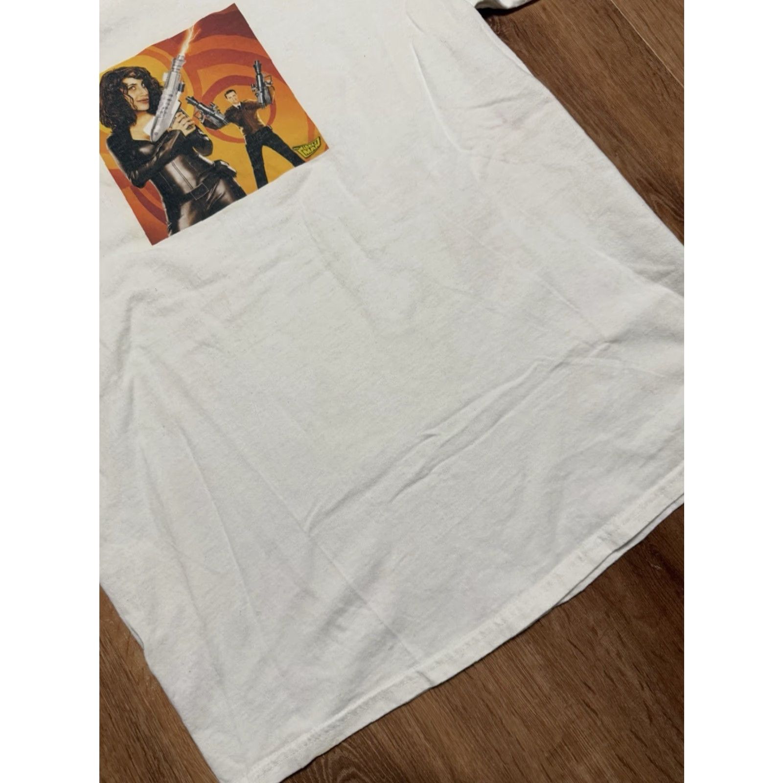 Vintage VINTAGE ABC Middle Man Family Promo T-Shirt Mens Large White Shirt Size US L / EU 52-54 / 3 - 6 Thumbnail