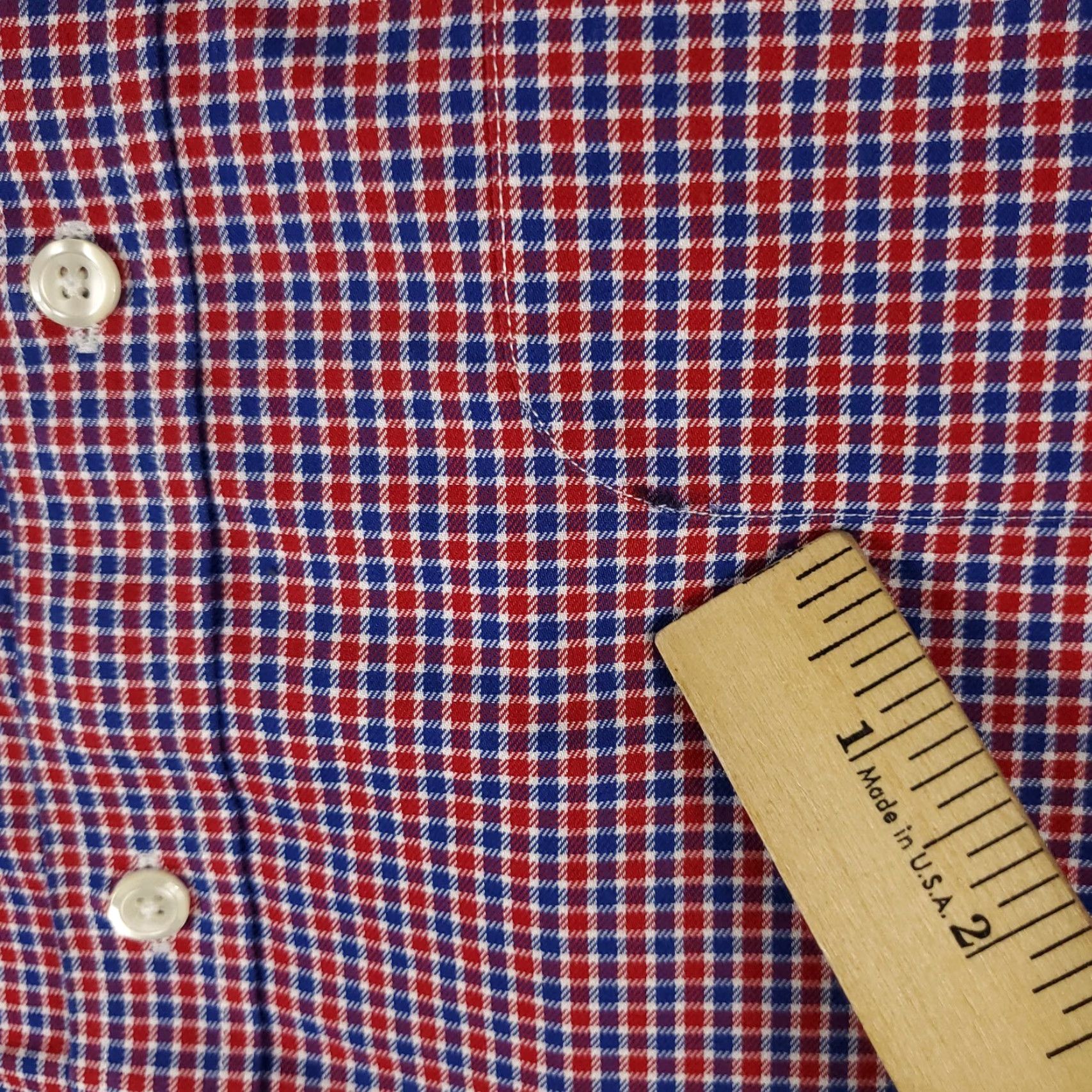Brooks Brothers Brooks Brothers Button-Up Shirt Mens Large Red Blue Check Long Sleeve Collared Regular Fit Size US L / EU 52-54 / 3 - 3 Thumbnail