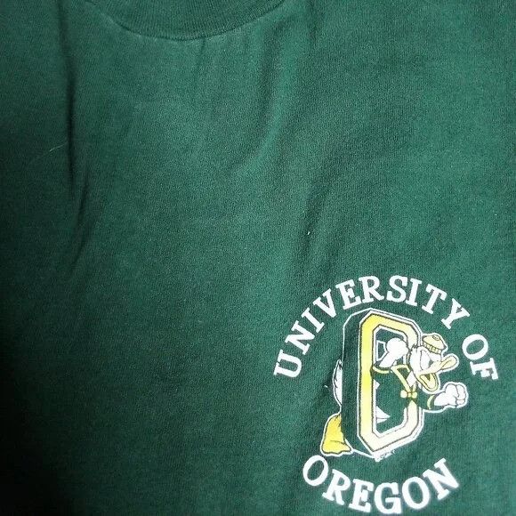 Hanes Vintage 90s Oregon Ducks Logo T-Shirt Size US XL / EU 56 / 4 - 3 Thumbnail