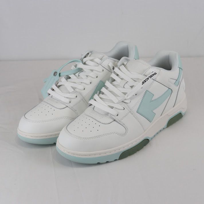 Off-White Q:3 / Out of Office Calf Leather Sneakers in White Mint Size US 13 / EU 46 - 11 Thumbnail