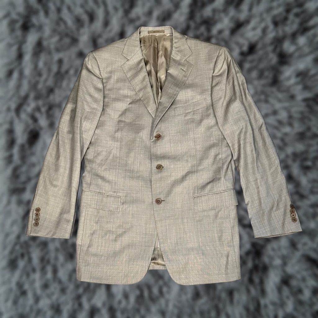 Ermenegildo Zegna Ermenegildo Zegna Traveller Micronsphere 3 Button Made in Italy Jacket 42L US Men Sport Coat Brown Wool Silk 90/10 Big & Tall Mens Size US XS / EU 42 / 0 - 1 Thumbnail