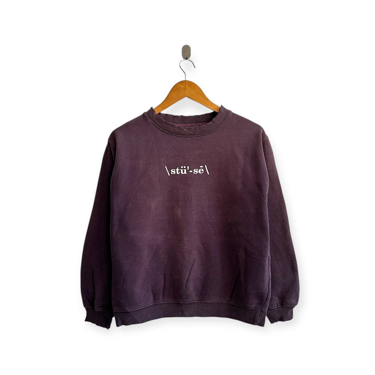 Stussy vintage distressed stussy sweatshirts crewneck Size US S / EU 44-46 / 1 - 1 Thumbnail