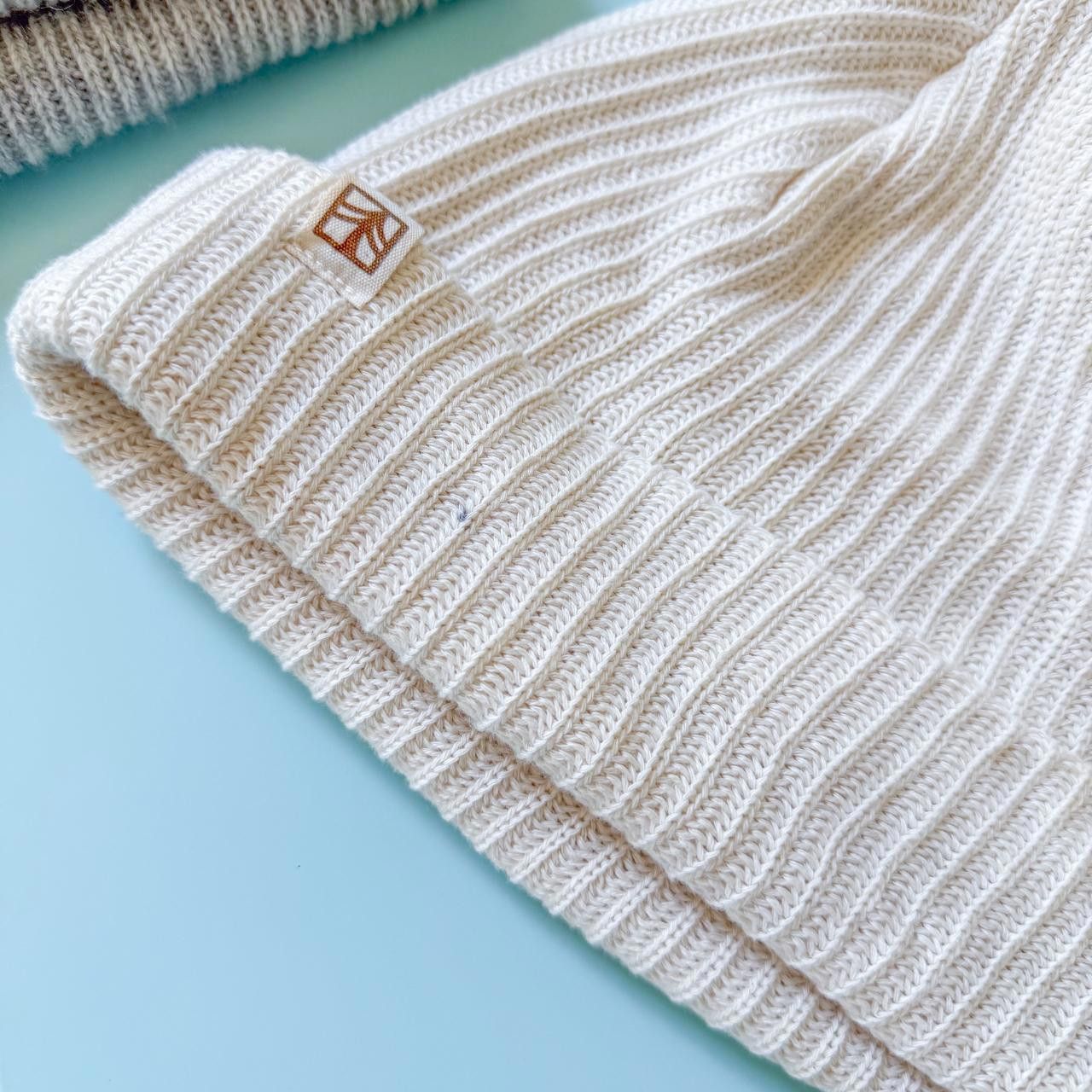 Designer Rustek Beanies 100% Organic Cotton & 100% Merino Wool Size ONE SIZE - 2 Thumbnail