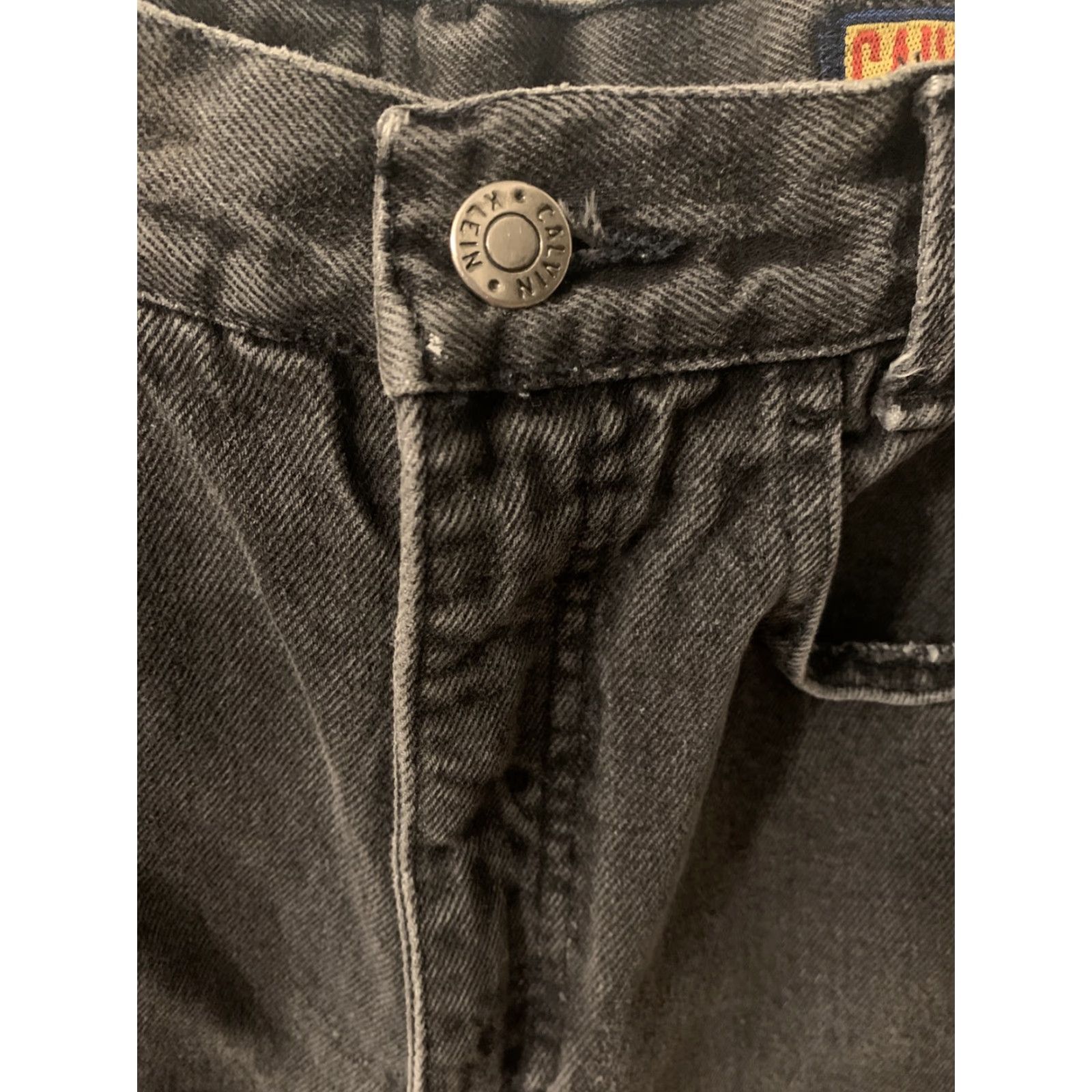 Calvin Klein VINTAGE Calvin Klein Skinny Jeans Womens Size 7/8 Black Faded Size 28" / US 6 / IT 42 - 2 Thumbnail