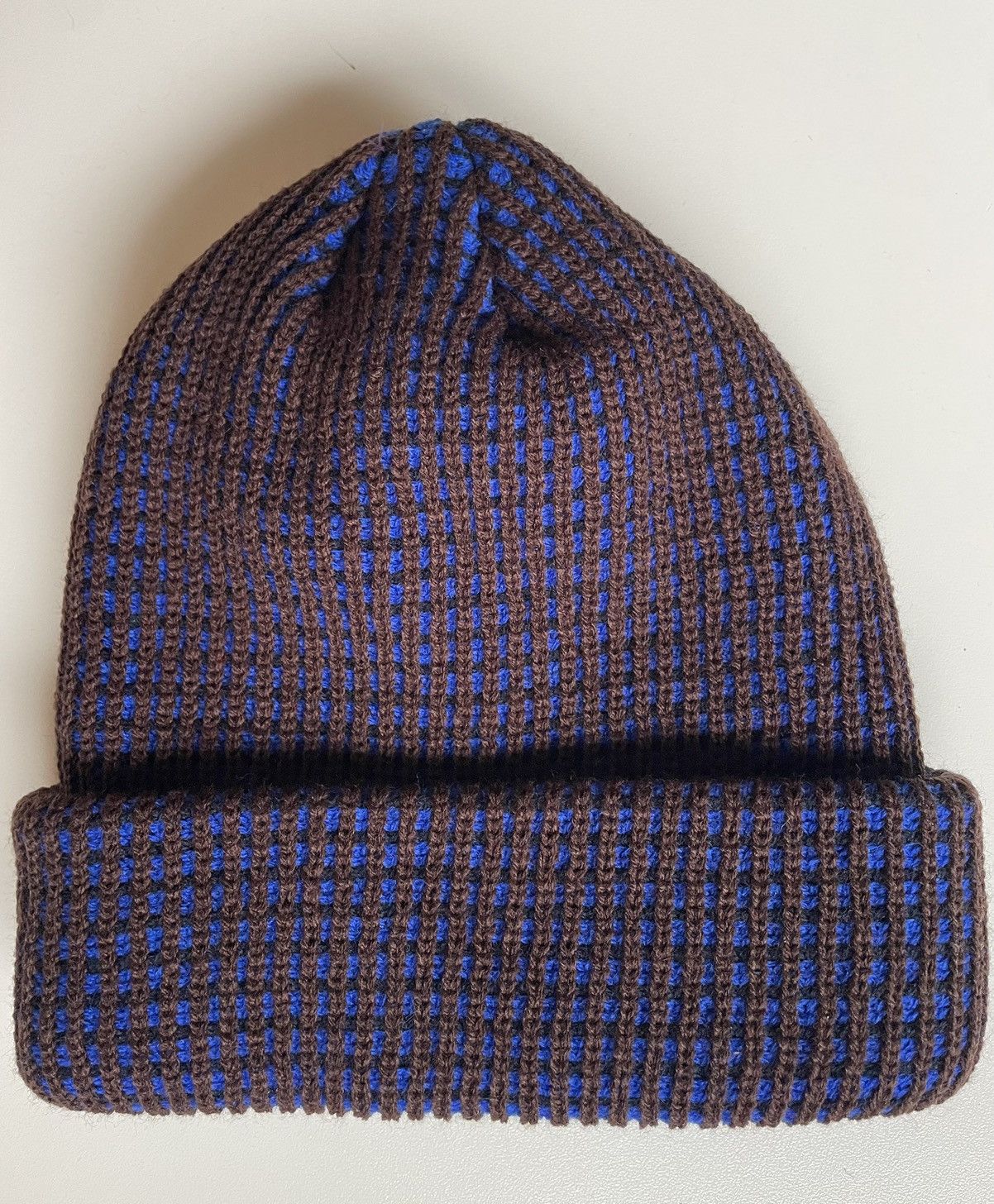 Noah NOAH Tri-Color Beanie BLUE/Brown/Black Size ONE SIZE - 3 Thumbnail