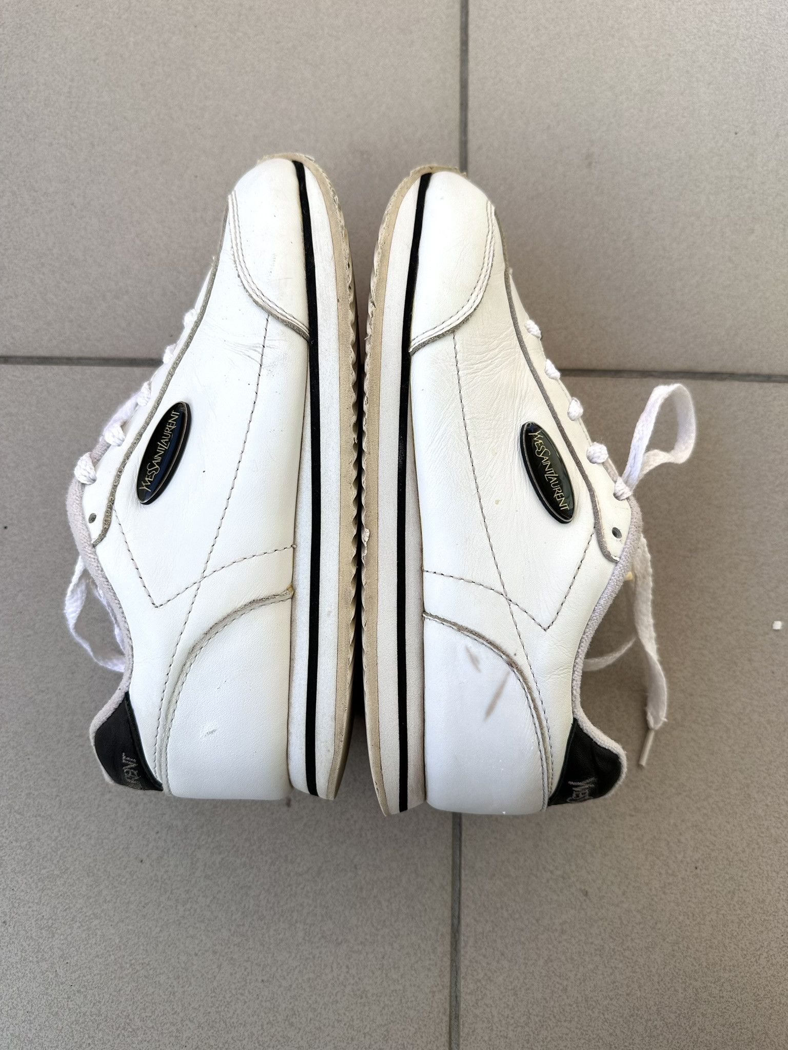 Vintage Vintage Yves Saint Laurent leather trainers sneakers Size US 8 / IT 38 - 5 Thumbnail