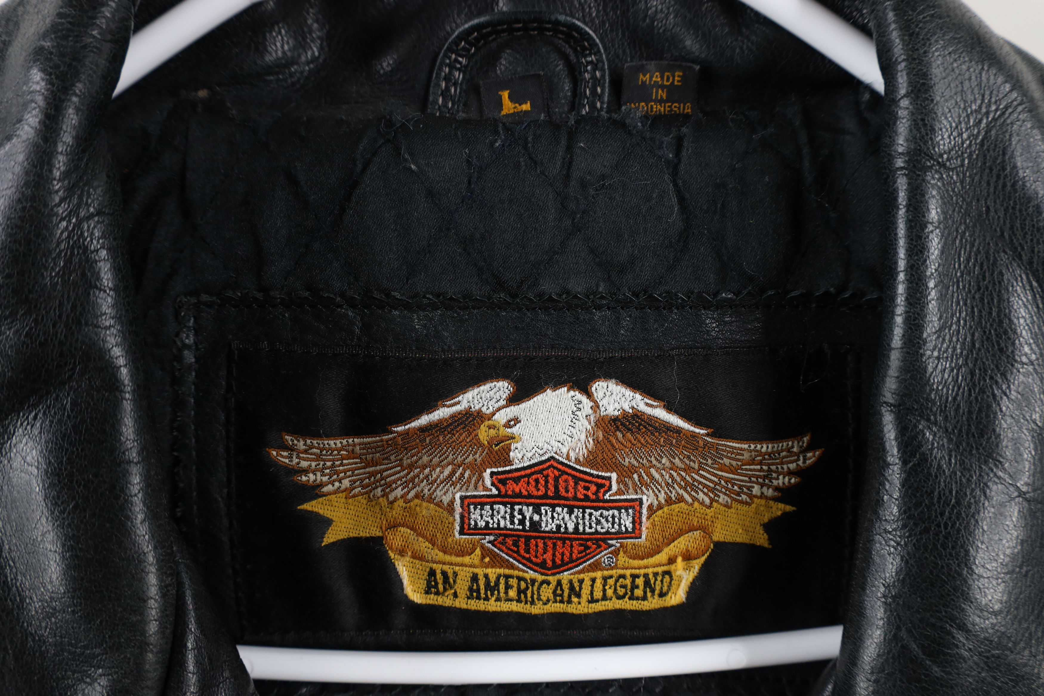 Harley Davidson × Vintage Vintage 90s Harley Davidson Leather Motorcycle Jacket Size US L / EU 52-54 / 3 - 12 Thumbnail