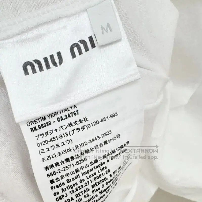 Miu Miu Miu Miu White Short Sleeve T-Shirt . Size S / US 4 / IT 40 - 4 Thumbnail