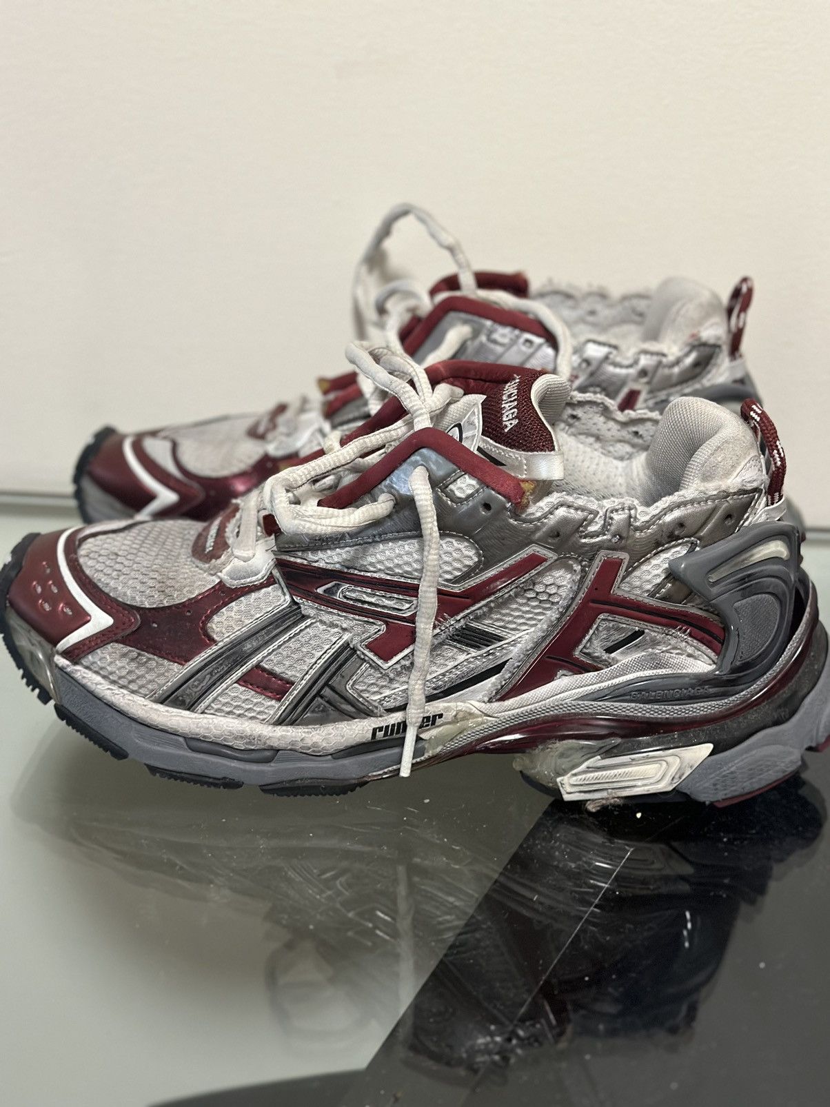 Balenciaga Maroon Runners