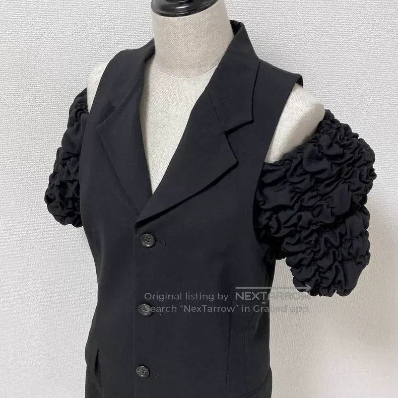 Comme des Garcons Comme Des Garcons Black Retro Puff Sleeve Top Size S / US 4 / IT 40 - 4 Thumbnail