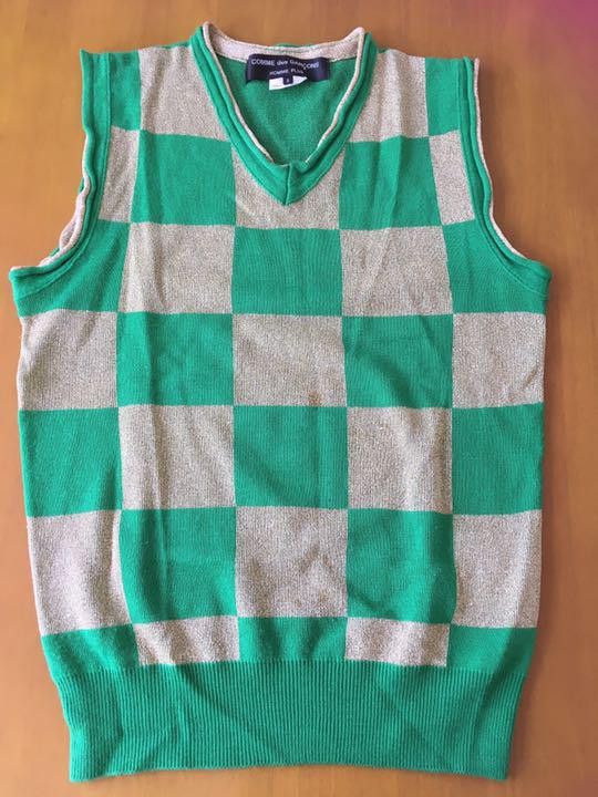 Comme des Garcons AD2006 Checkered Knit Sweater Vest Size US S / EU 44-46 / 1 - 1 Thumbnail