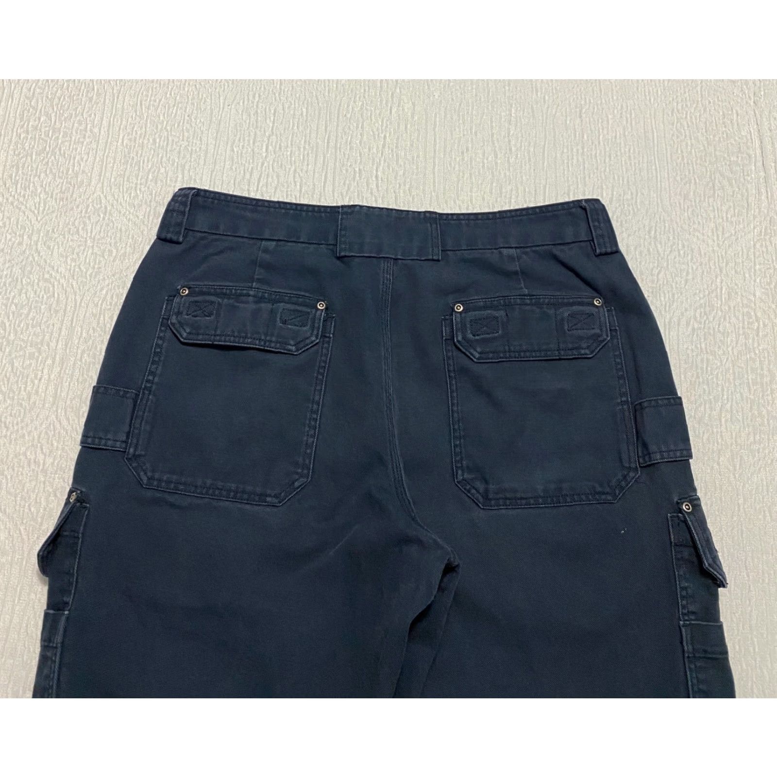 CO Duluth Cargo Pants Men's 36×32 Blue Workwear Canvas 100 % cotton Cargo Straight Pockets Workwear Mens 90s? Size US 36 / EU 52 - 4 Thumbnail