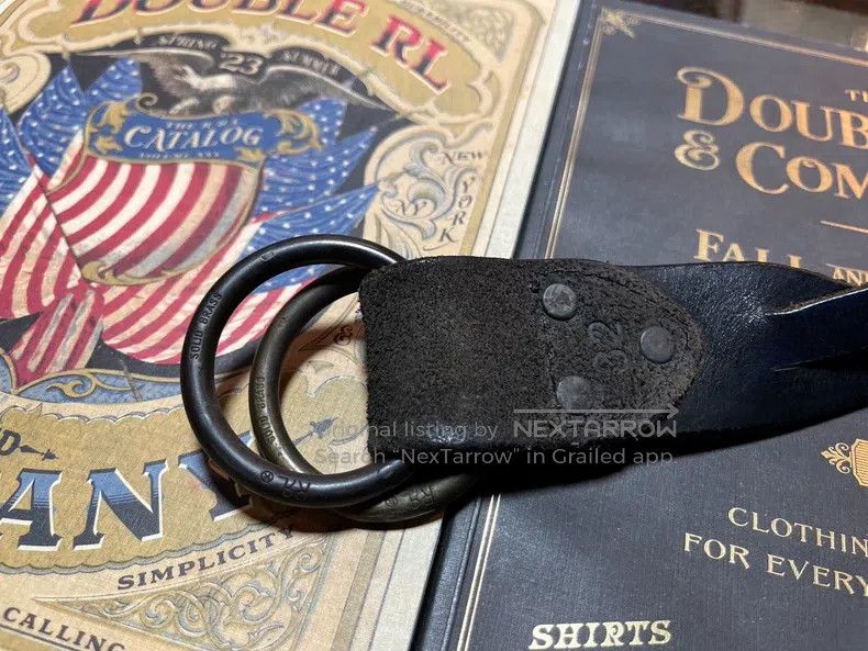 RRL Ralph Lauren Fur Lined Braided Belt