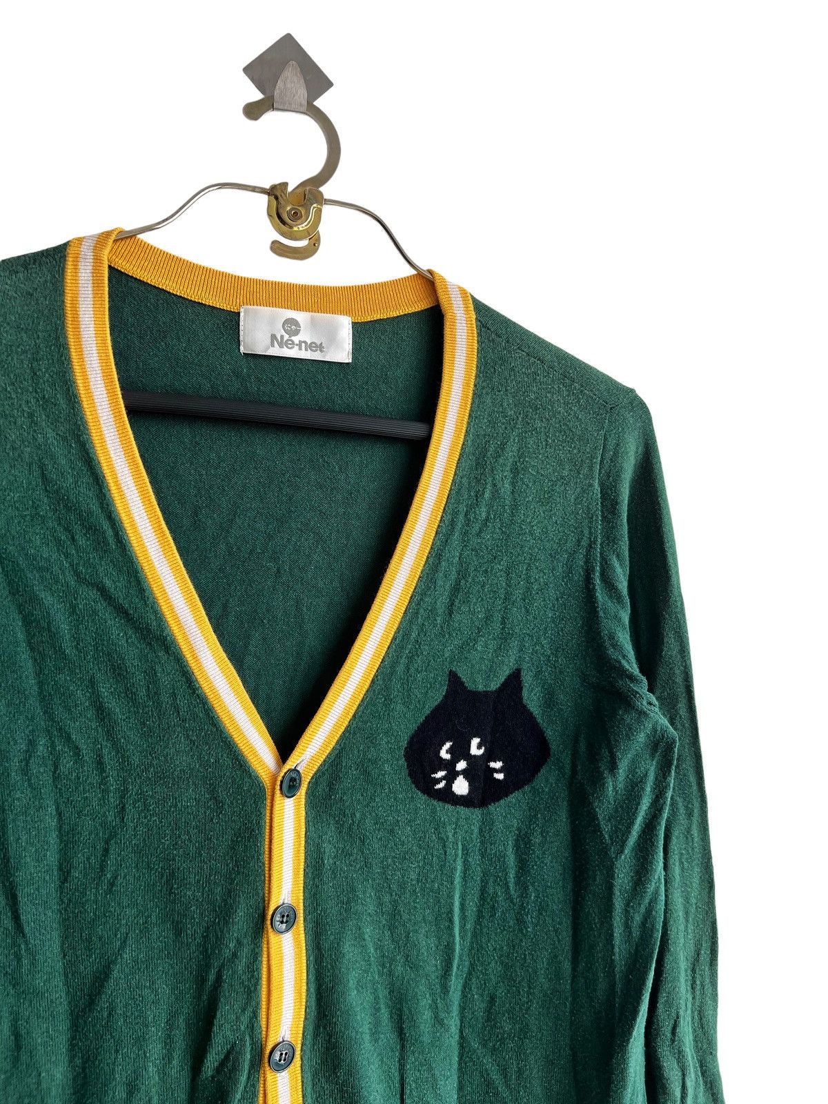 Issey Miyake × Ne-Net Iconic Cats ™️ Logo Ne-Net Button Horn Long Cardigan Size US M / EU 48-50 / 2 - 1 Thumbnail