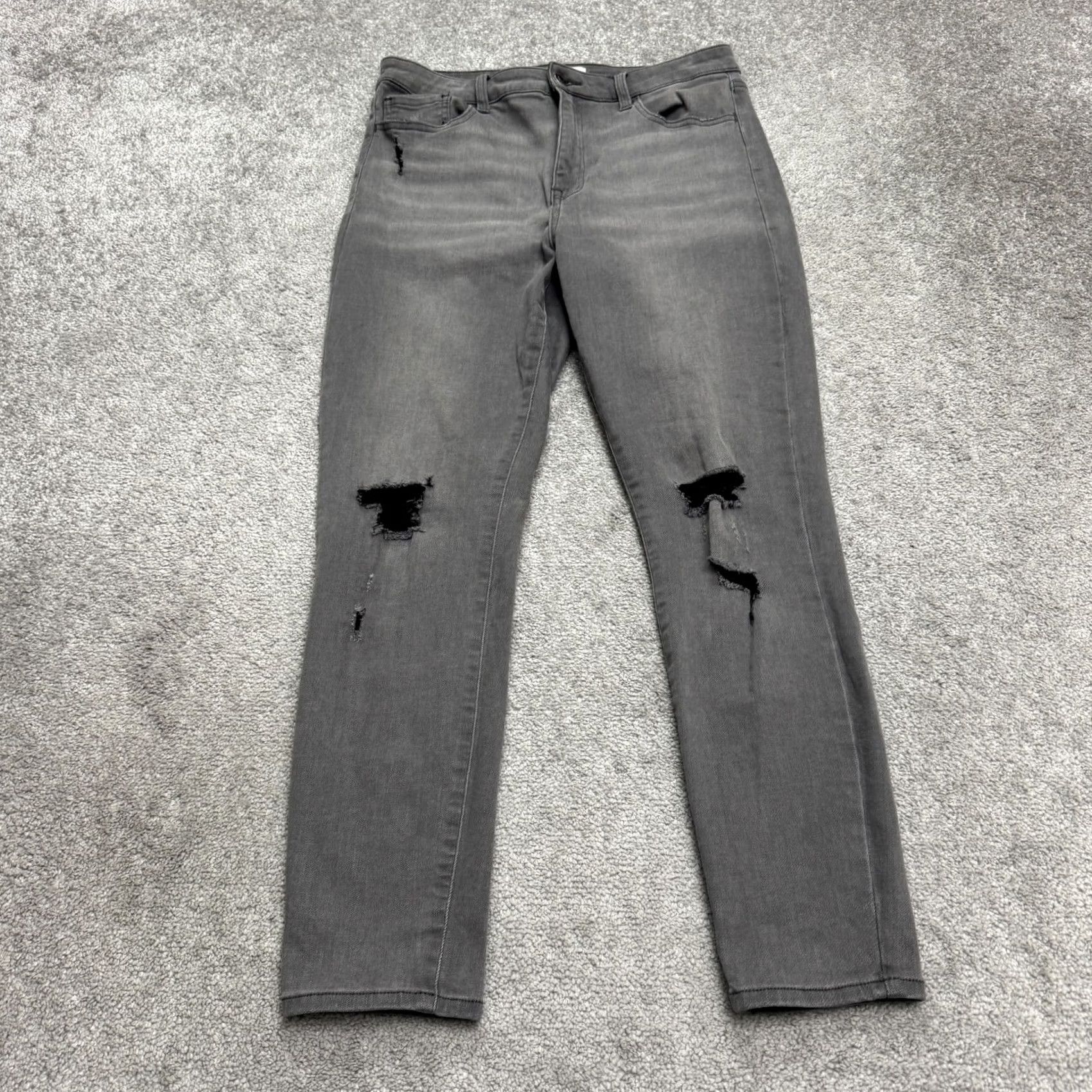 Pistola Pistola Arianna High Rise Distressed Skinny Denim Jeans Womens 31 Gray Brand Pistola Size 24" / US 00 / IT 34 - 2 Thumbnail