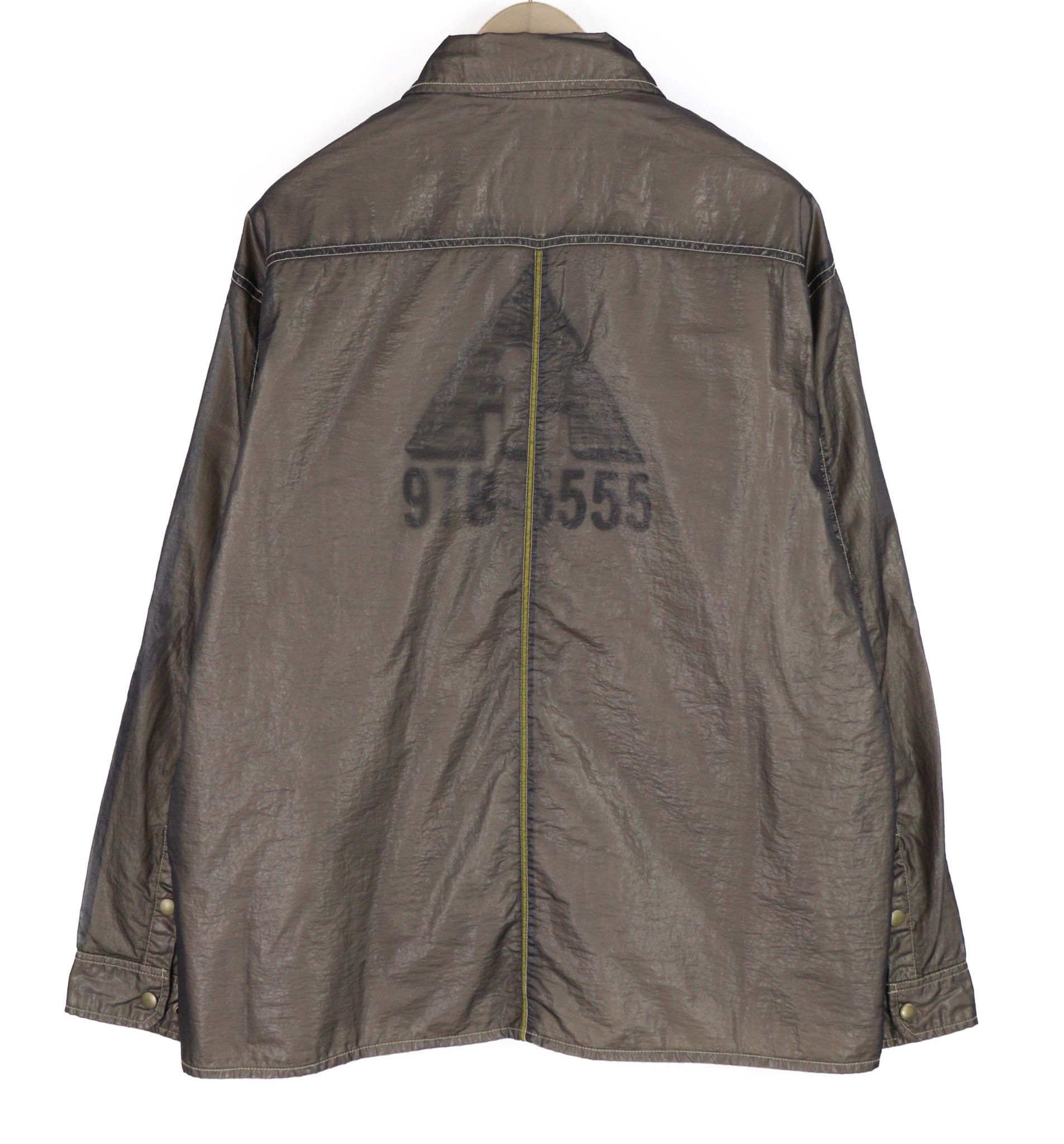 Diesel S-U24 L Windbreaker Snap Buttons Coated Polo Jacket 40010 Size US L / EU 52-54 / 3 - 2 Thumbnail