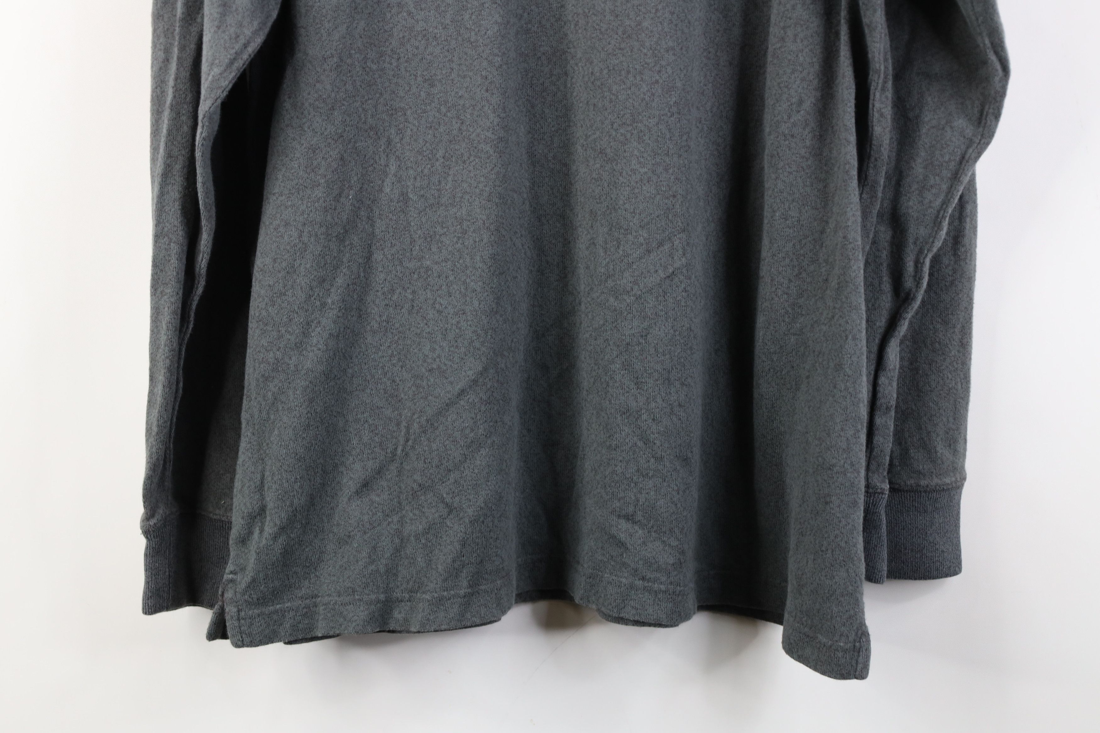 Vintage Vintage 90s Streetwear Long Sleeve Polo Heather Steel Blue Size US L / EU 52-54 / 3 - 11 Thumbnail